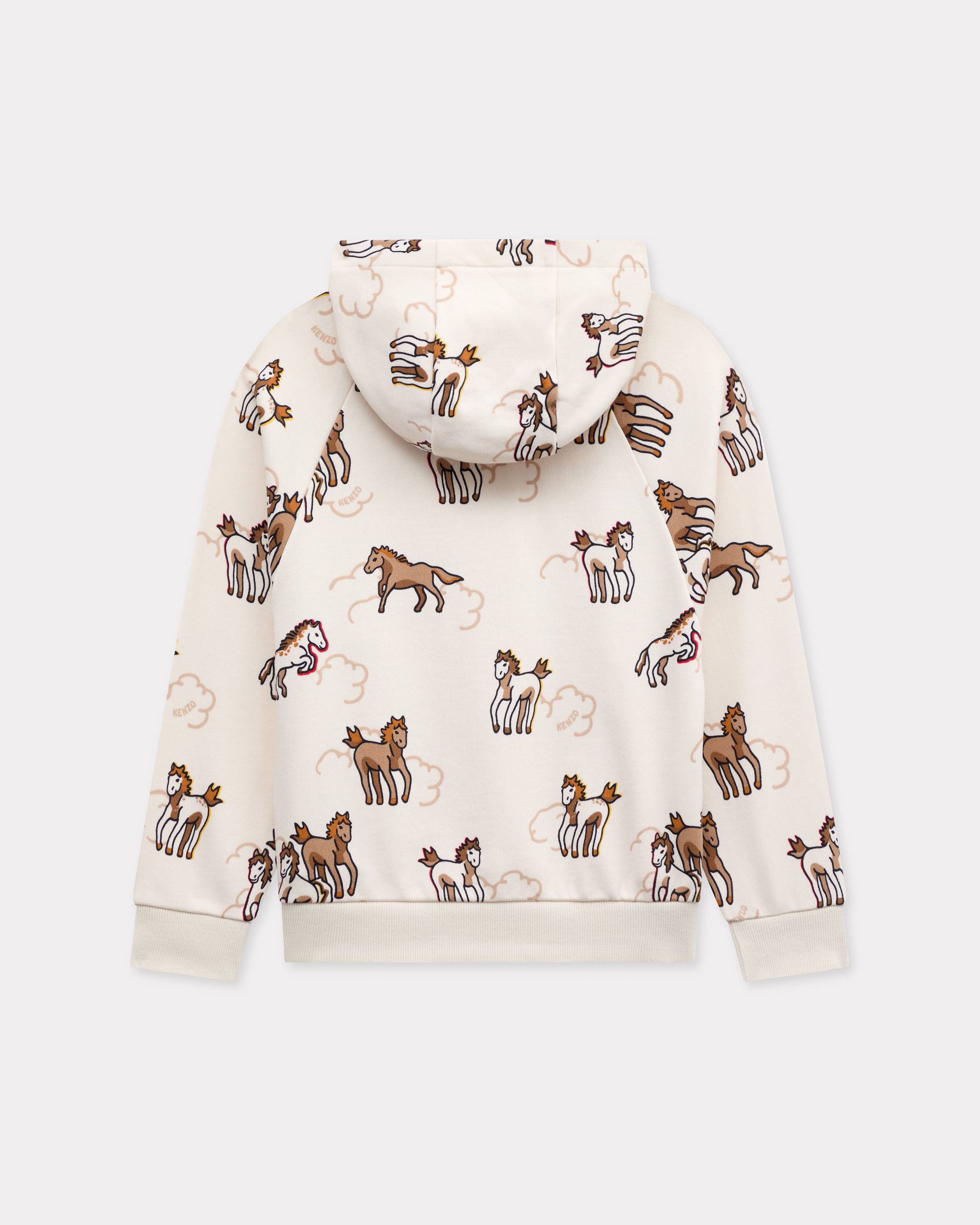 'Lunar New Year' oversized hooded sweatshirt in french terry