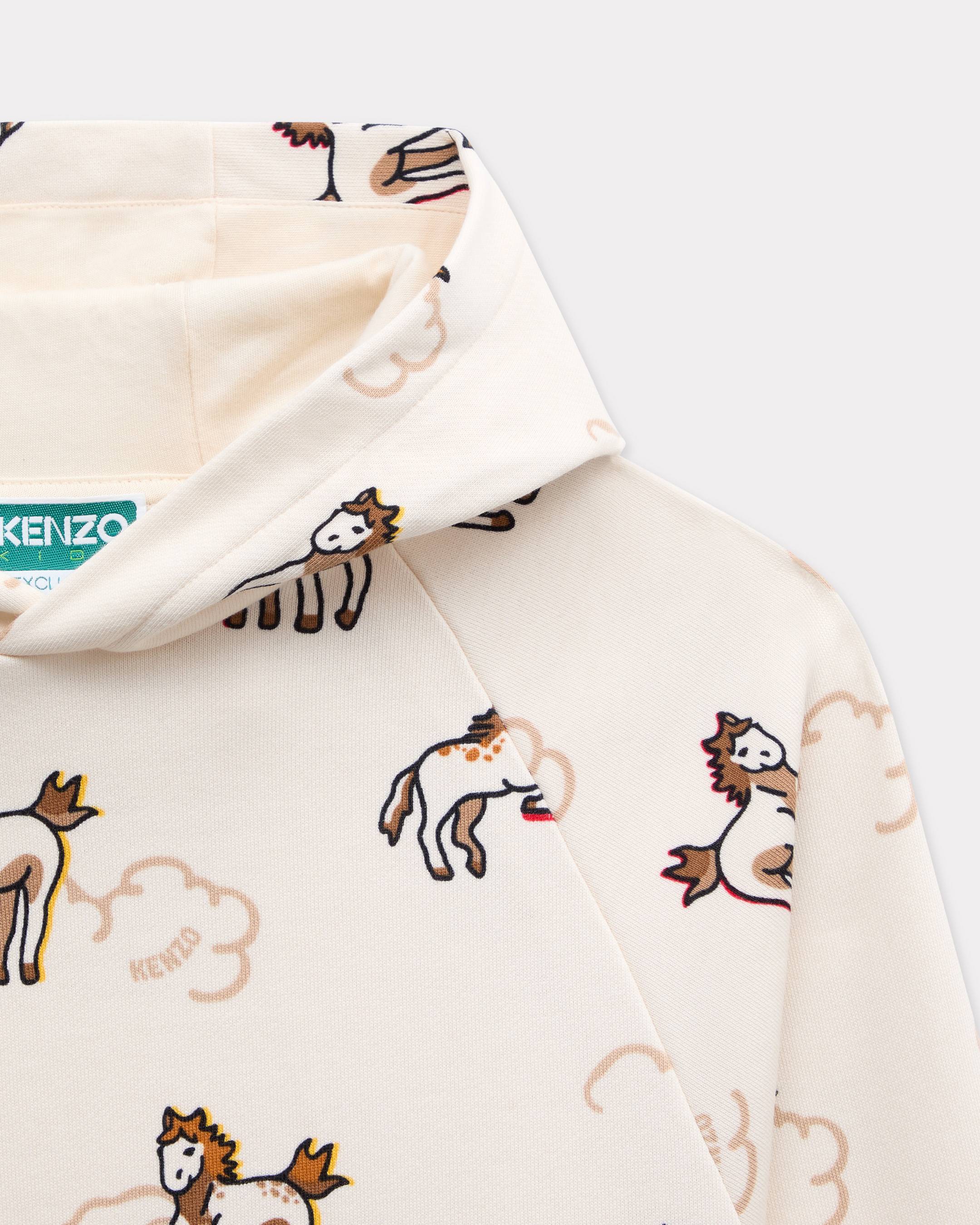 'Lunar New Year' oversized hooded sweatshirt in french terry