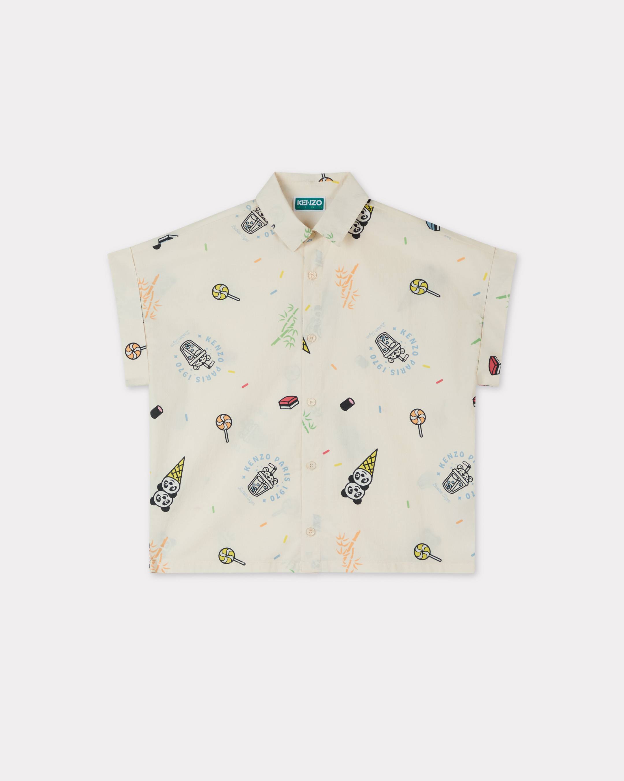 'Happy Sweet' shirt in cotton poplin