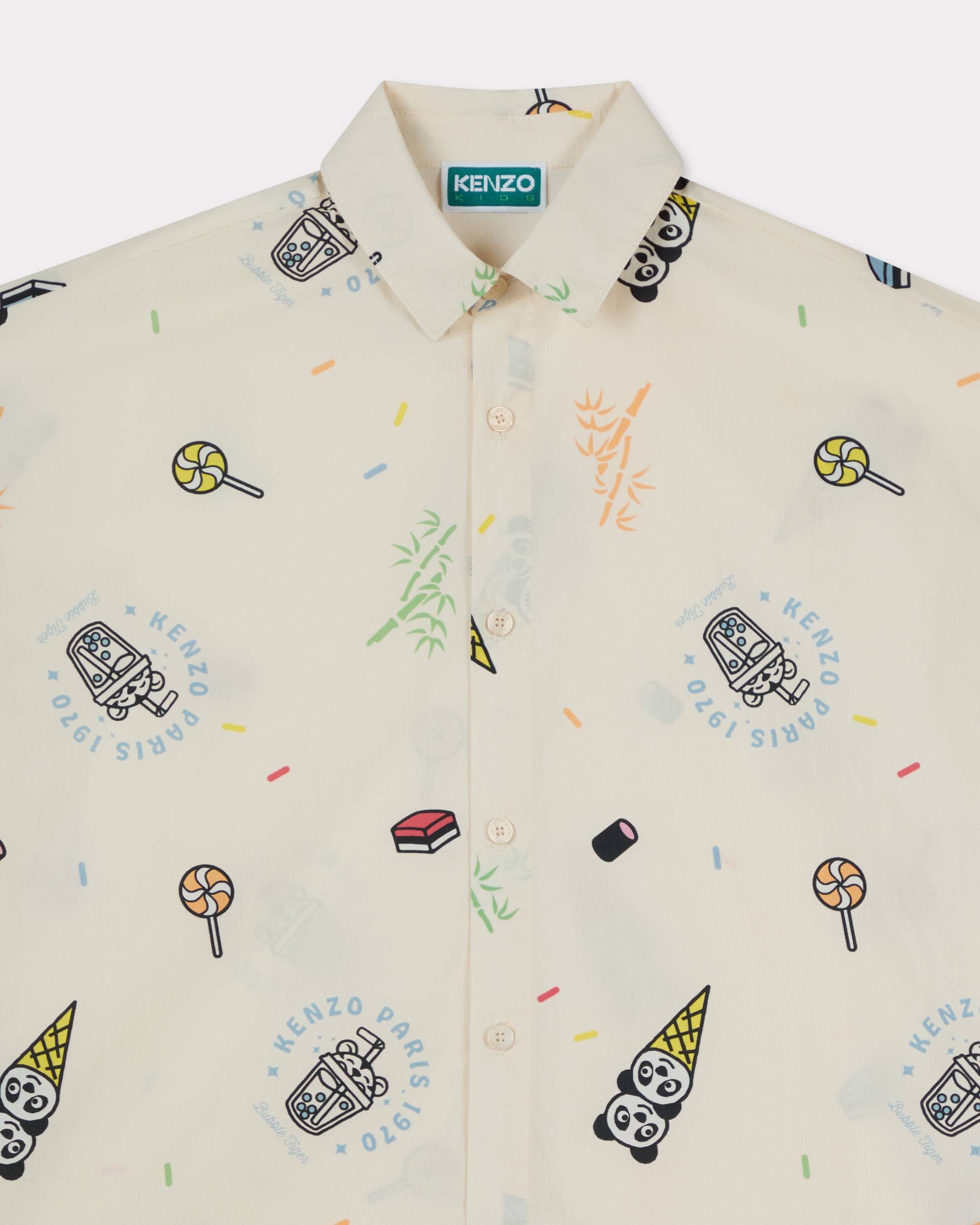 'Happy Sweet' shirt in cotton poplin