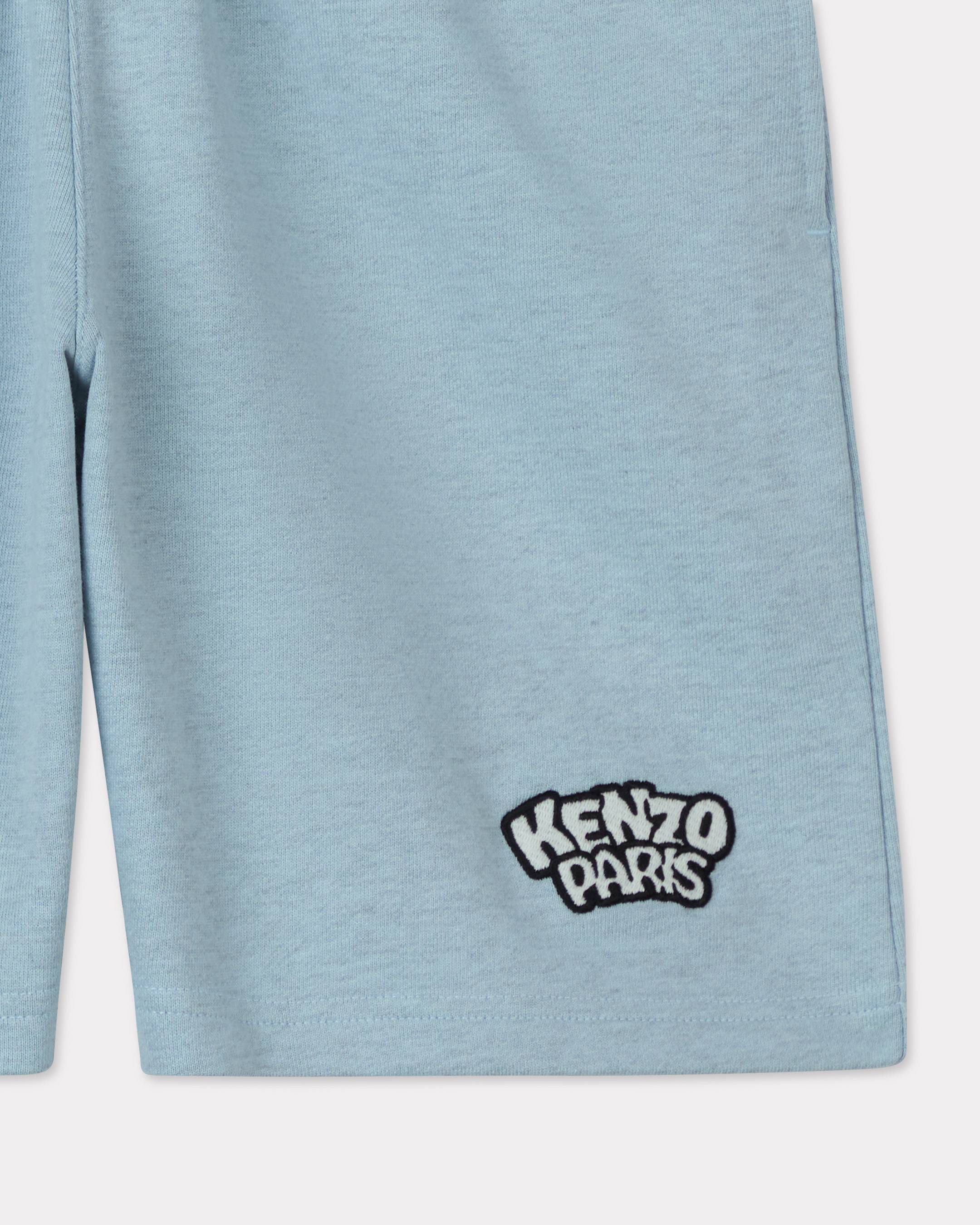 'Happy Sweet' embroidered bermuda shorts in french terry