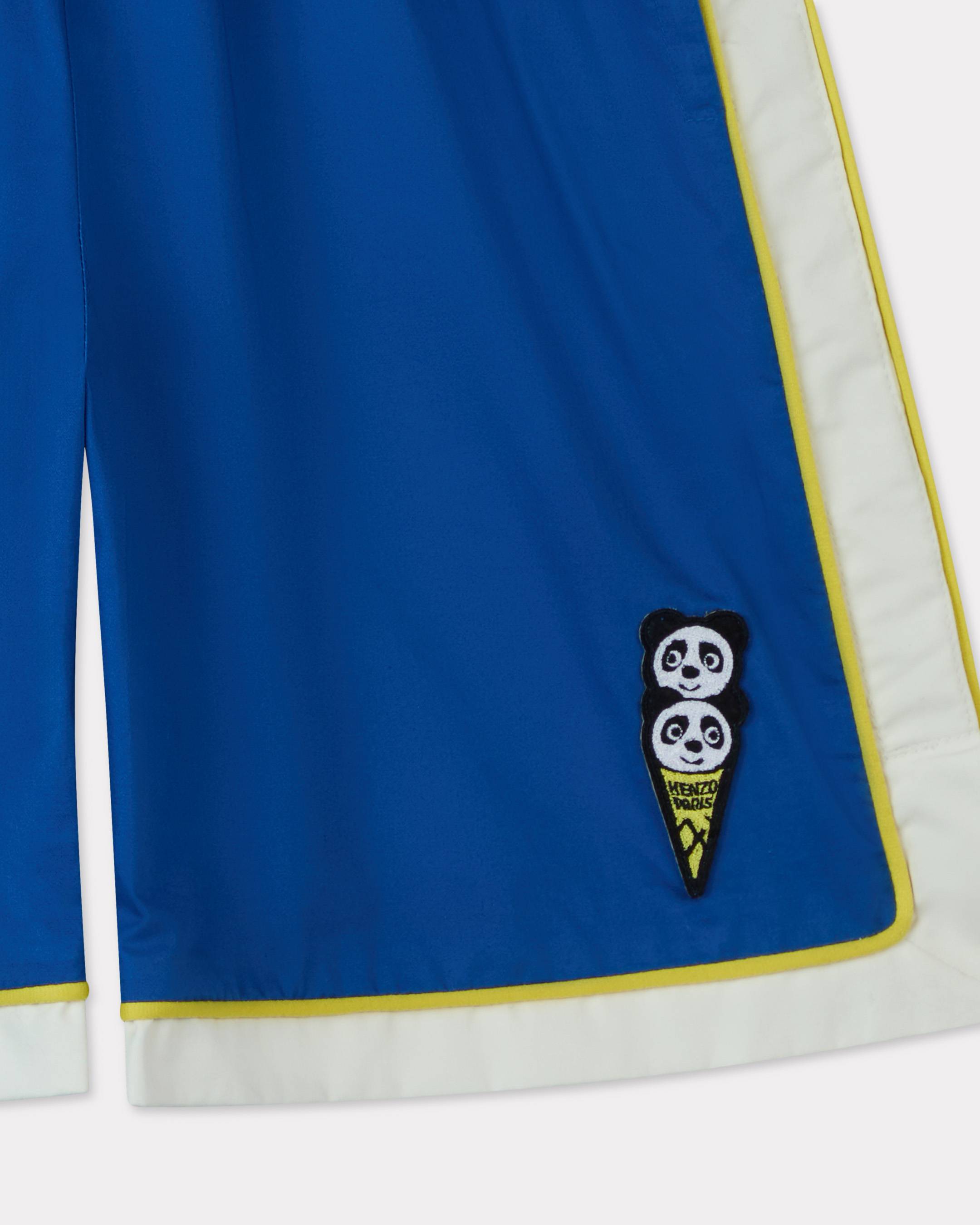 Bermudas cortas de algod&oacute;n y raso bordadas 'Happy Sweet'