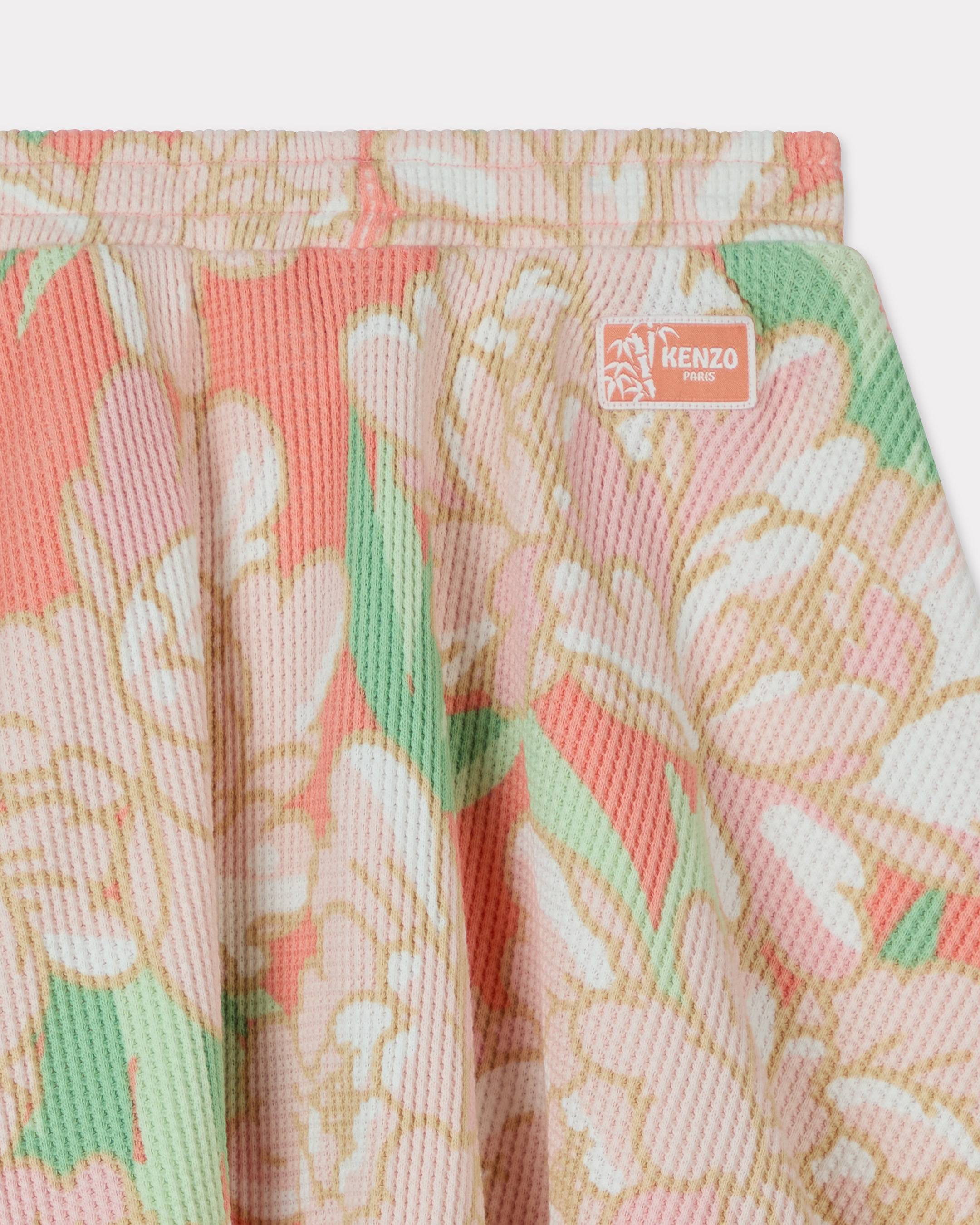 Falda de patinadora en felpa de rizo 'Eden Jungle'