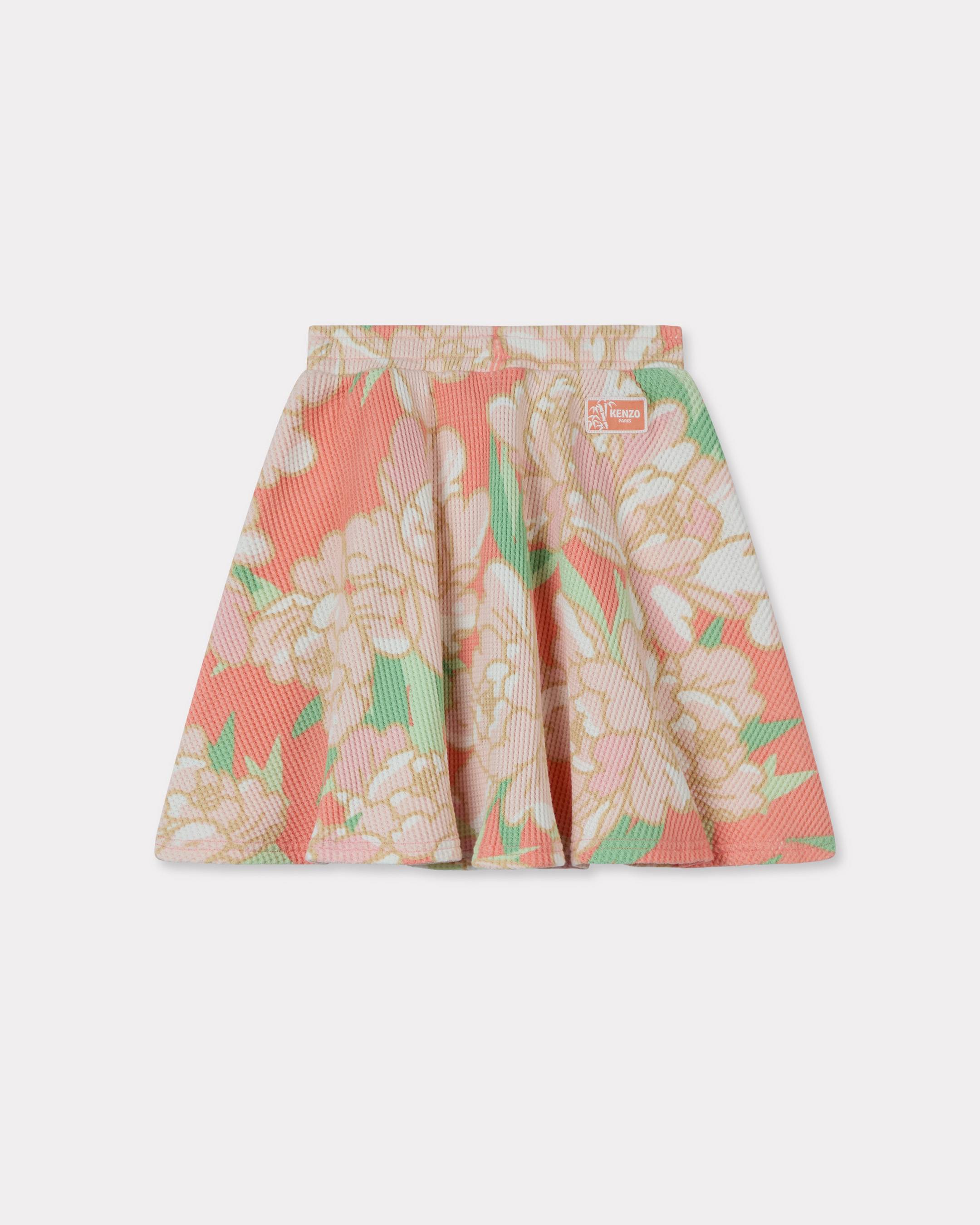 Falda de patinadora en felpa de rizo 'Eden Jungle'