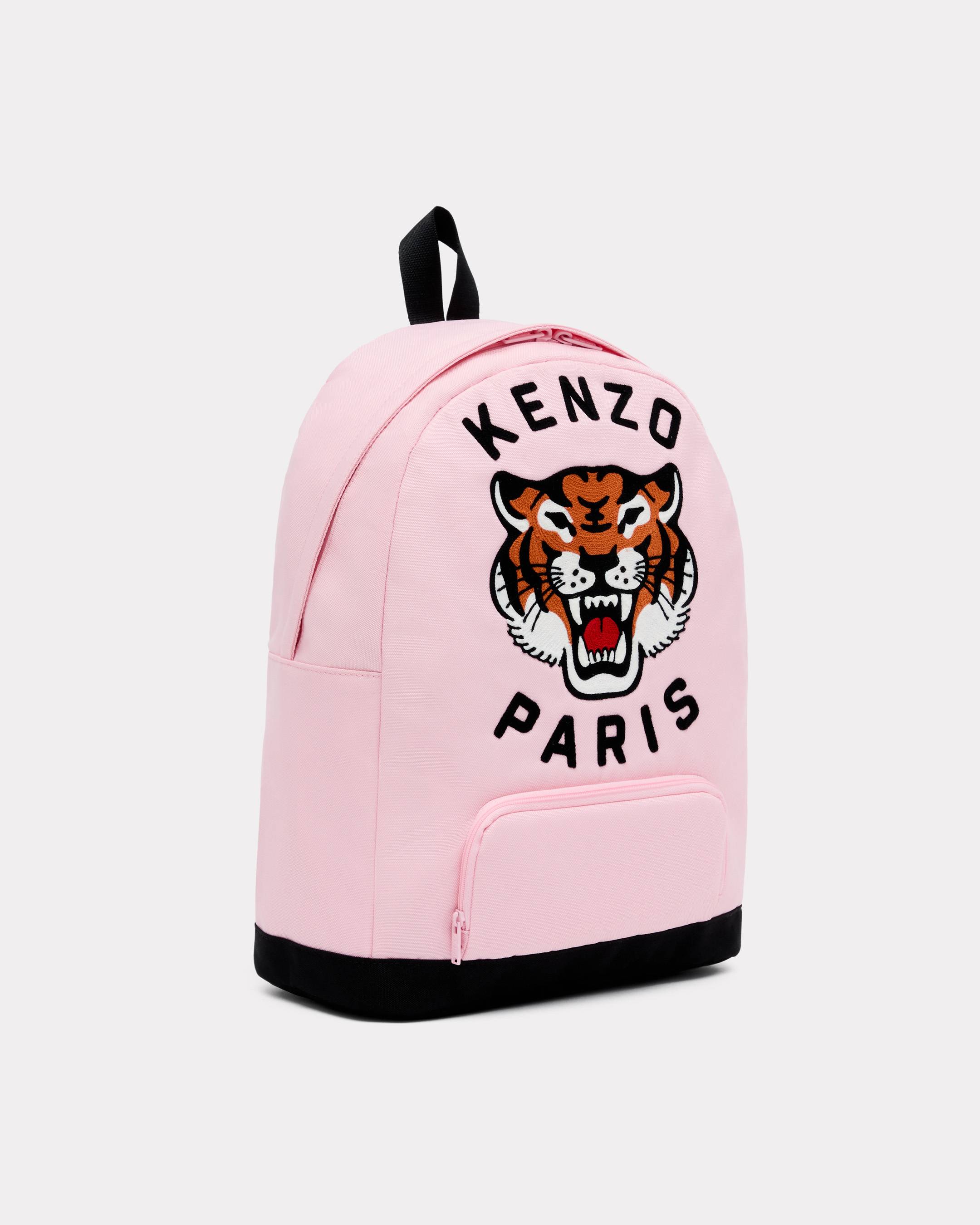 Embroidered backpack in canvas