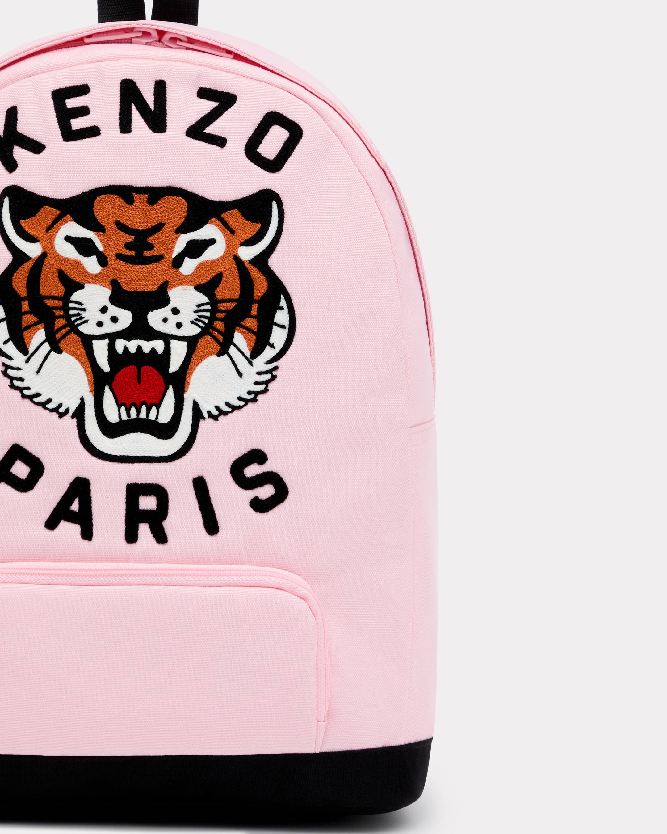 Embroidered backpack in canvas