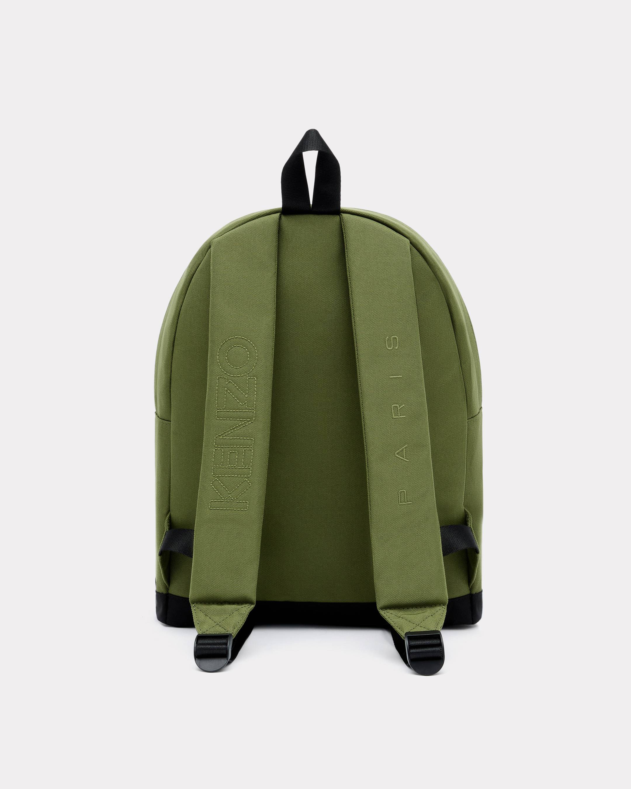 Embroidered backpack in canvas