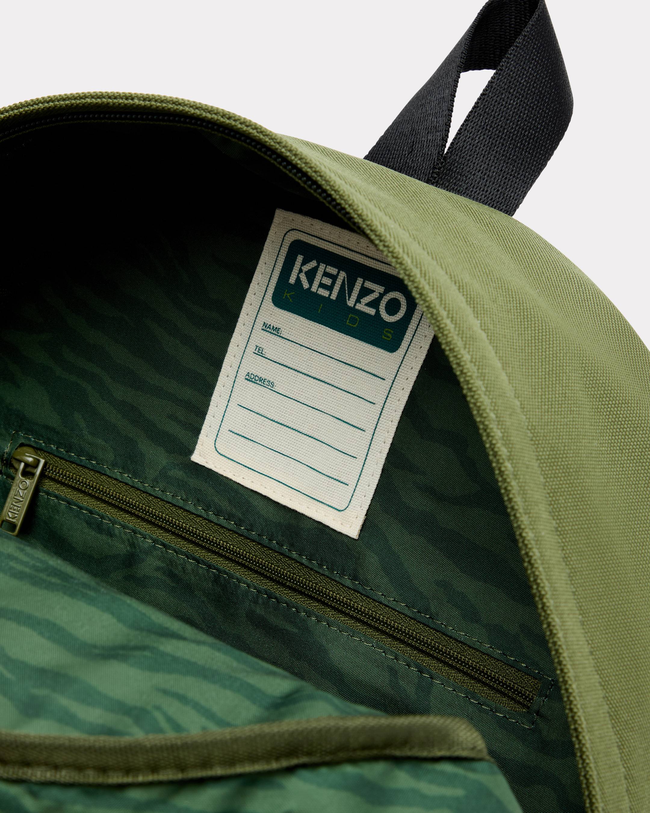 Embroidered backpack in canvas