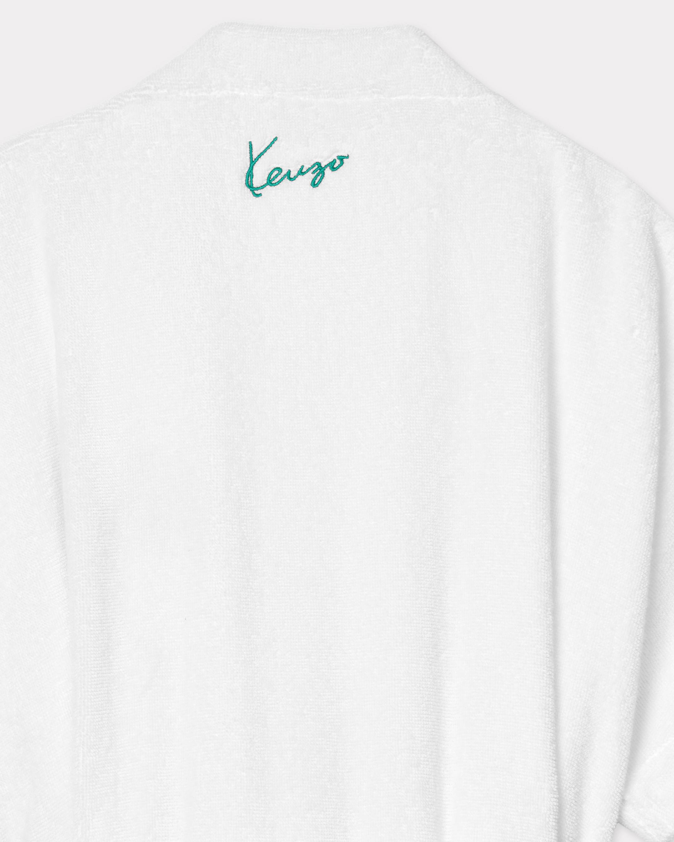 Unisex embroidered kimono bathrobe