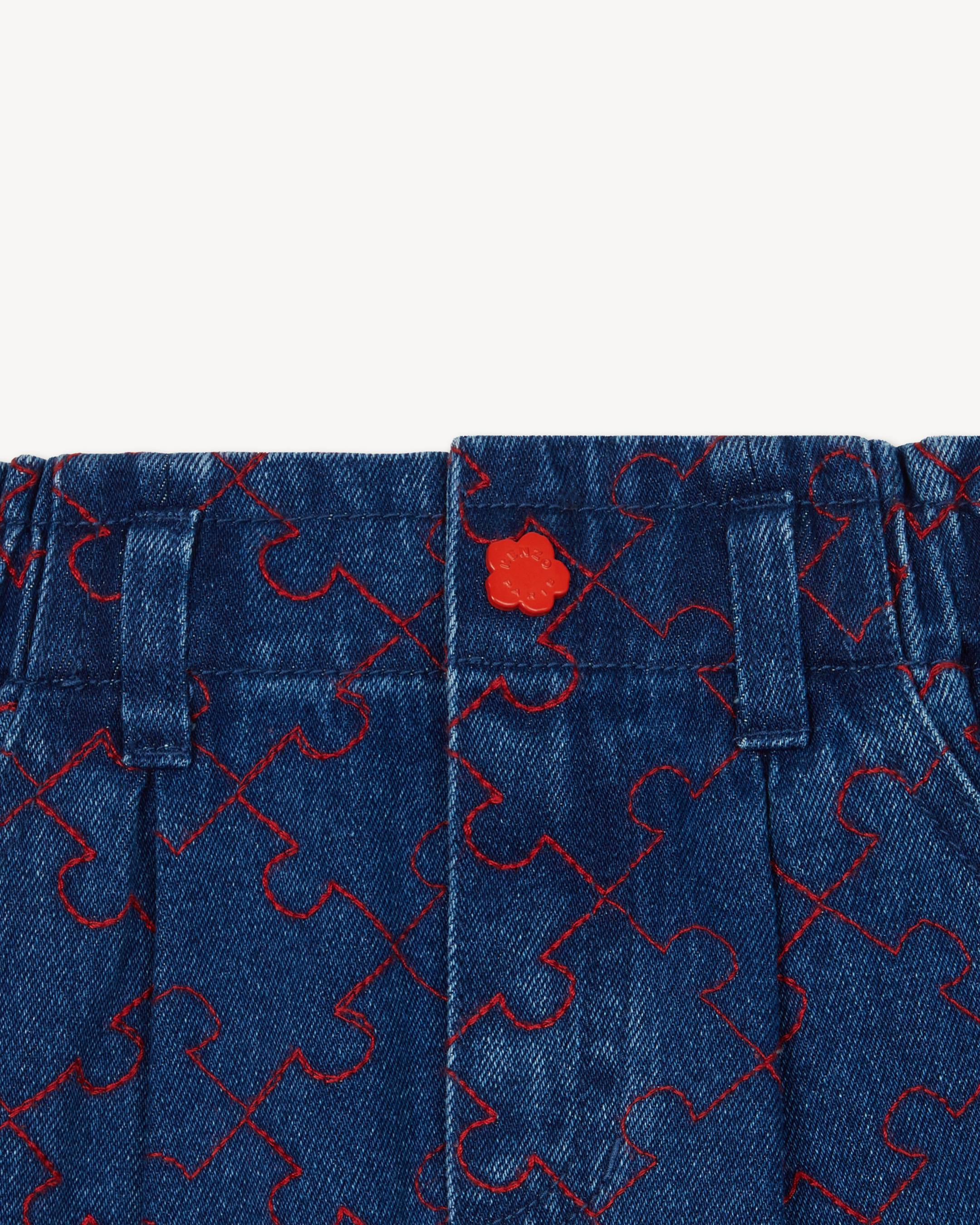 'Play KENZO' skirt in denim