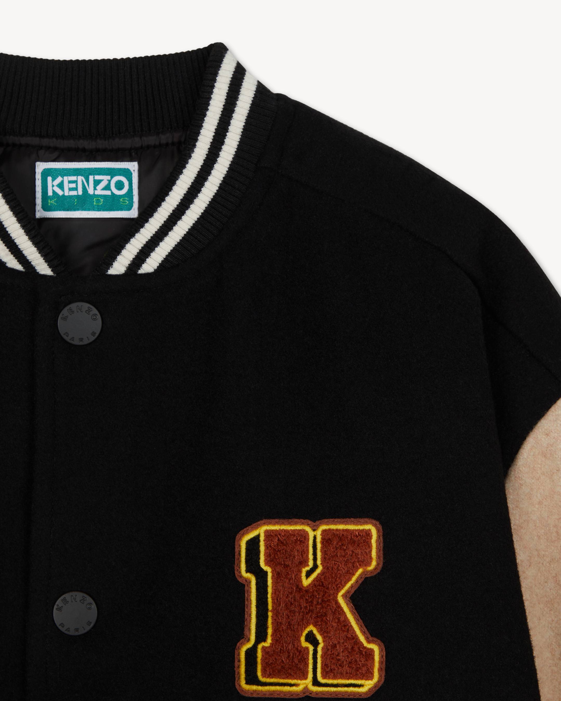 'Animal Fantasy' varsity jacket in mixed wool
