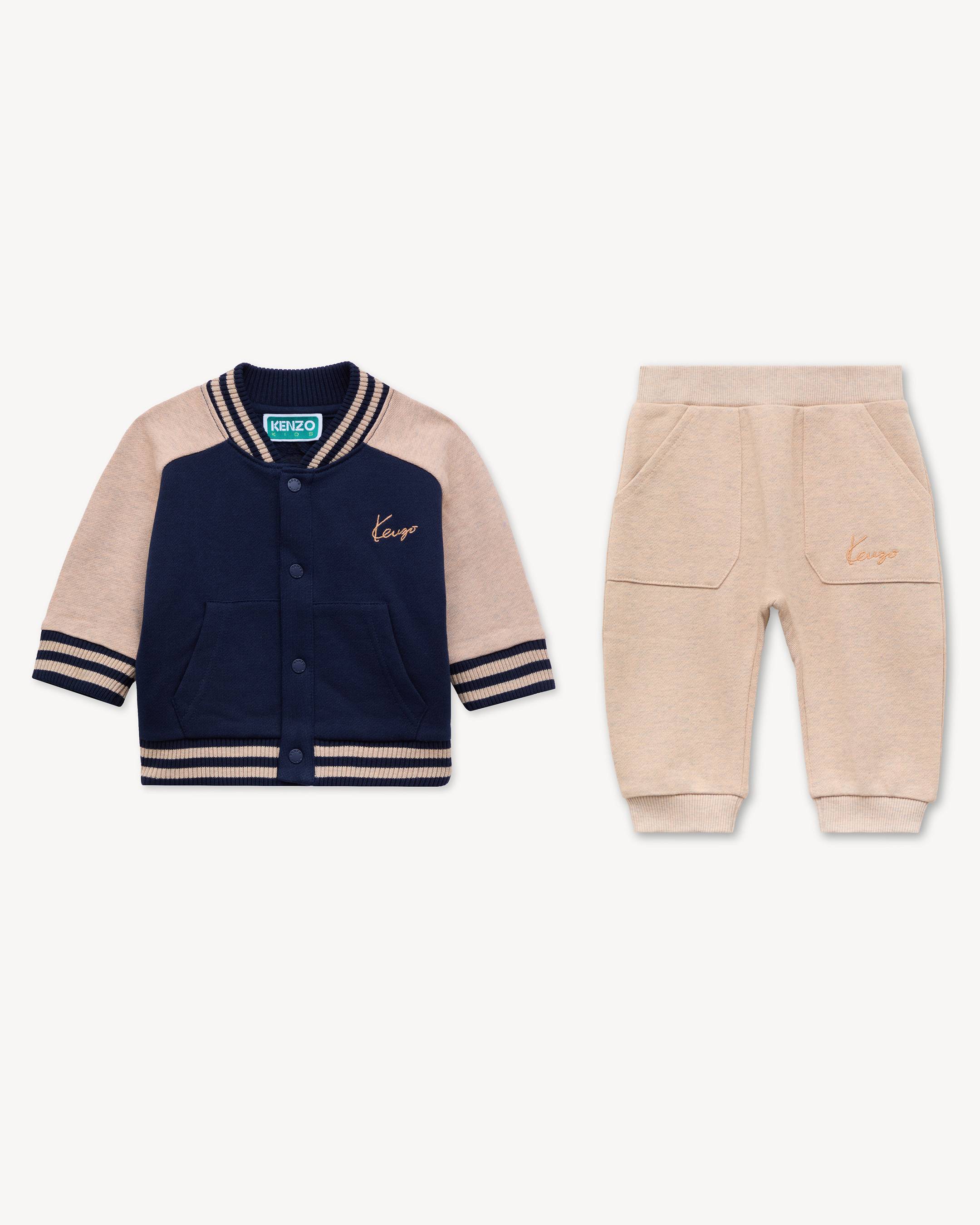 'Animal Fantasy' cardigan and pants set in cotton