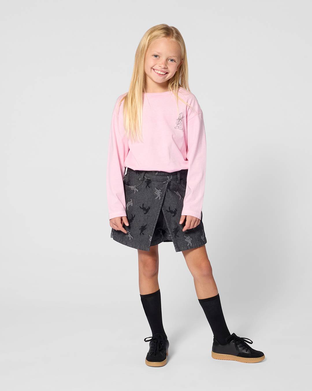 T-shirt a maniche lunghe in cotone 'Winter Tale'