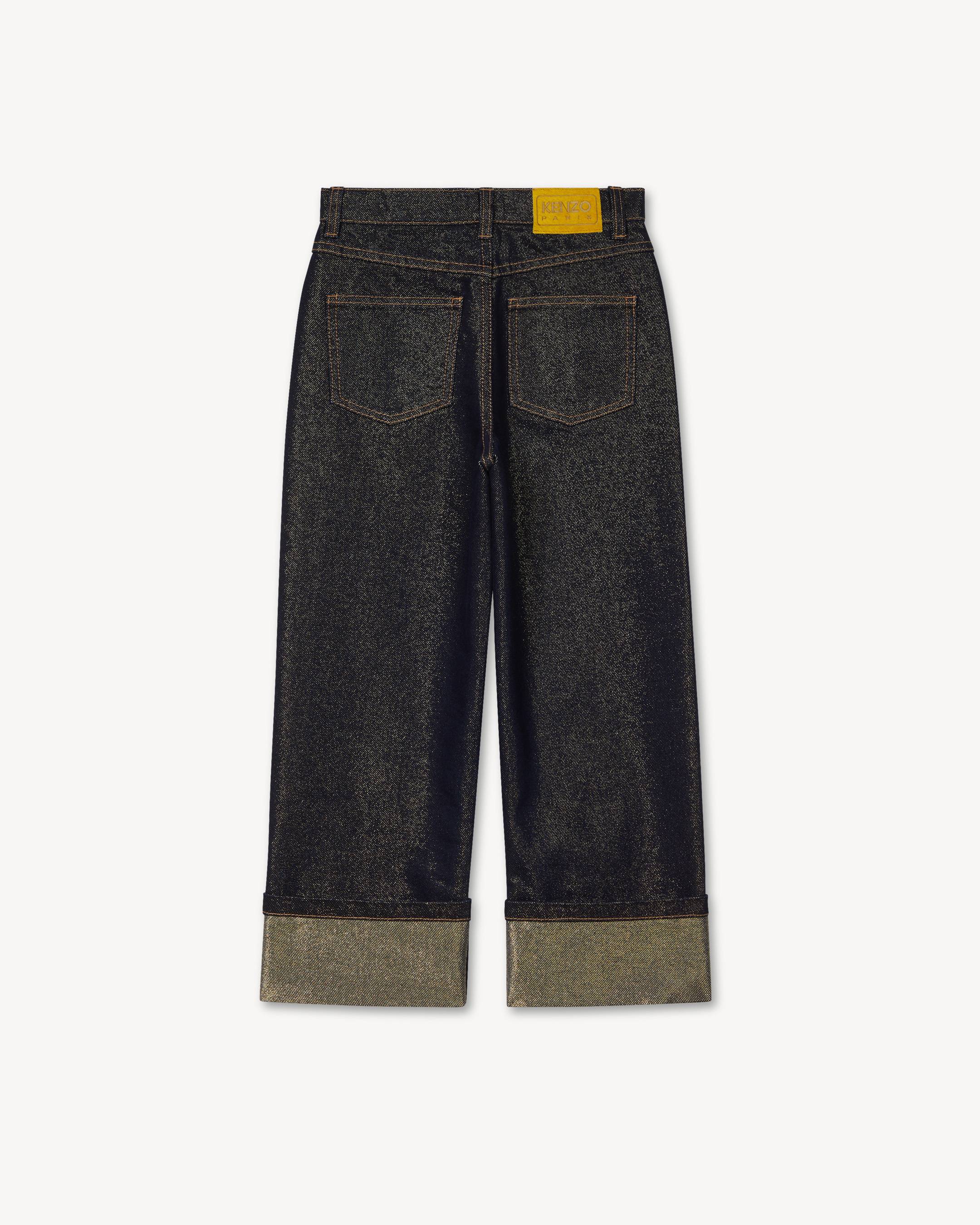 'Festive' trousers in raw denim