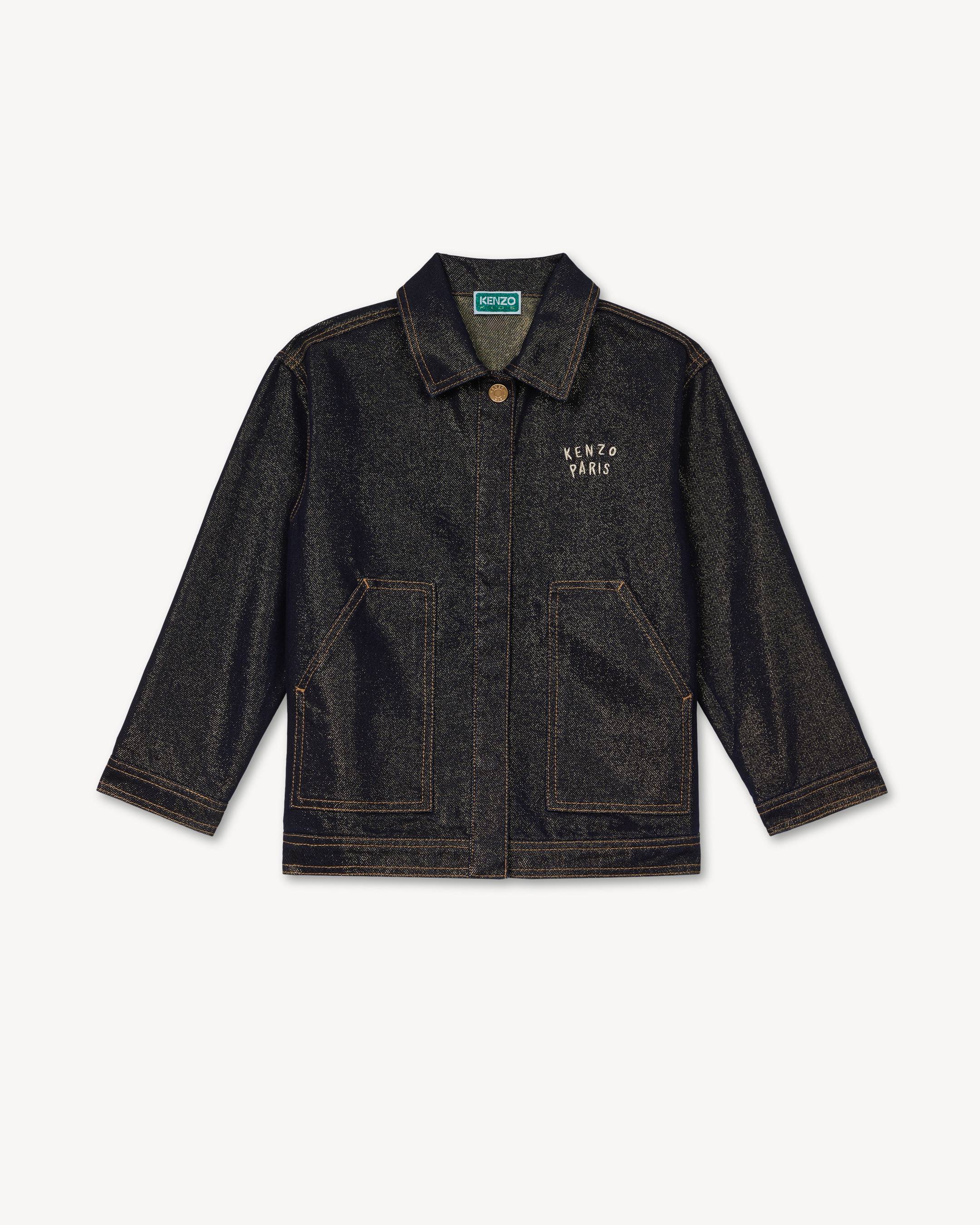 'Festive' jacket in raw gold denim