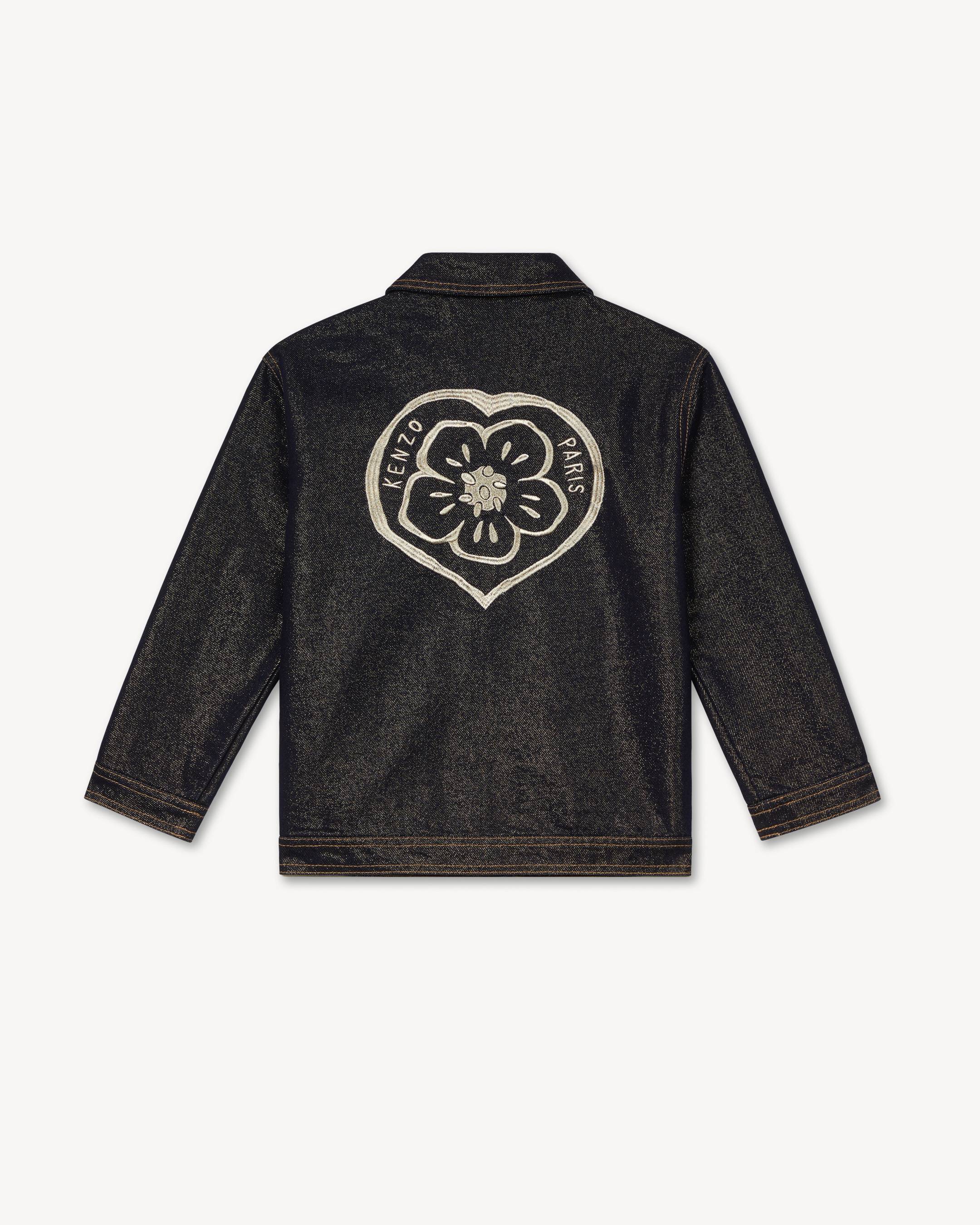 'Festive' jacket in raw gold denim