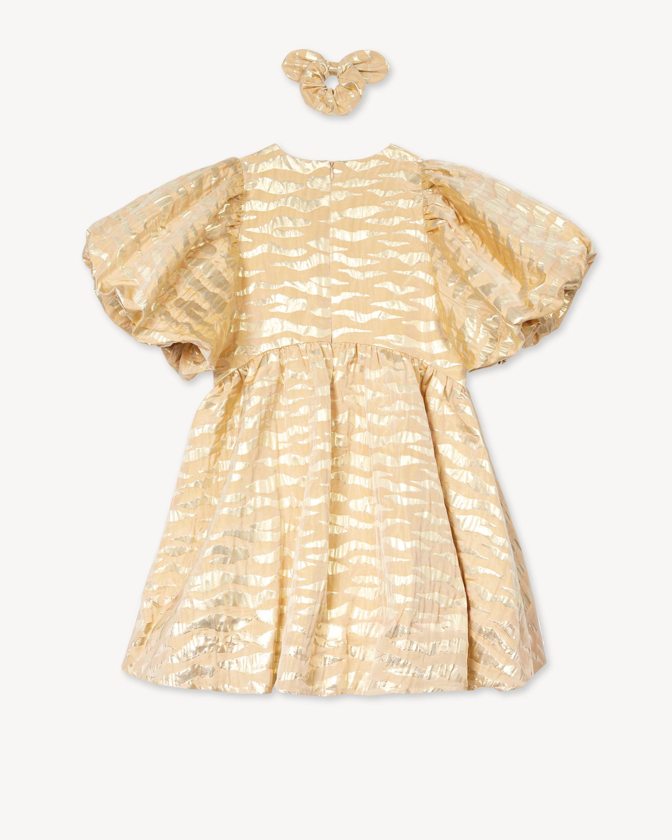 'Festive' jacquard dress and scrunchie set