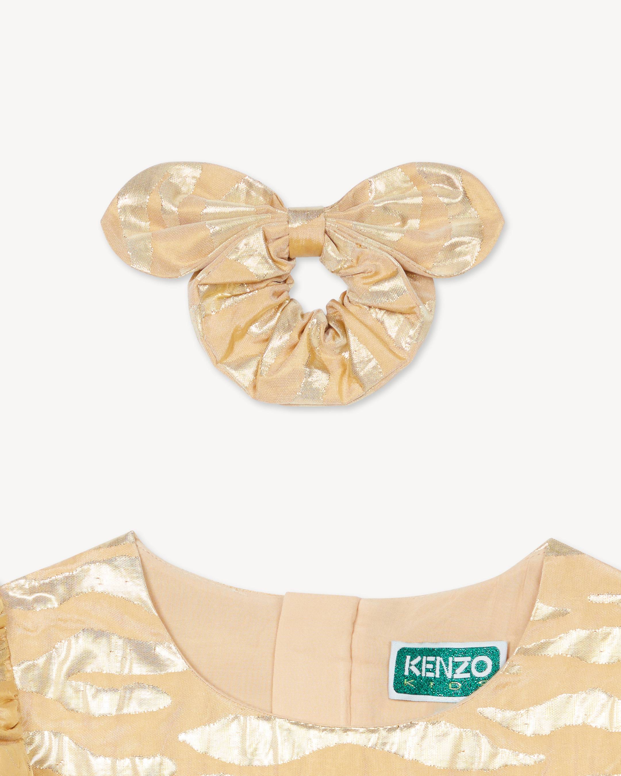'Festive' jacquard dress and scrunchie set