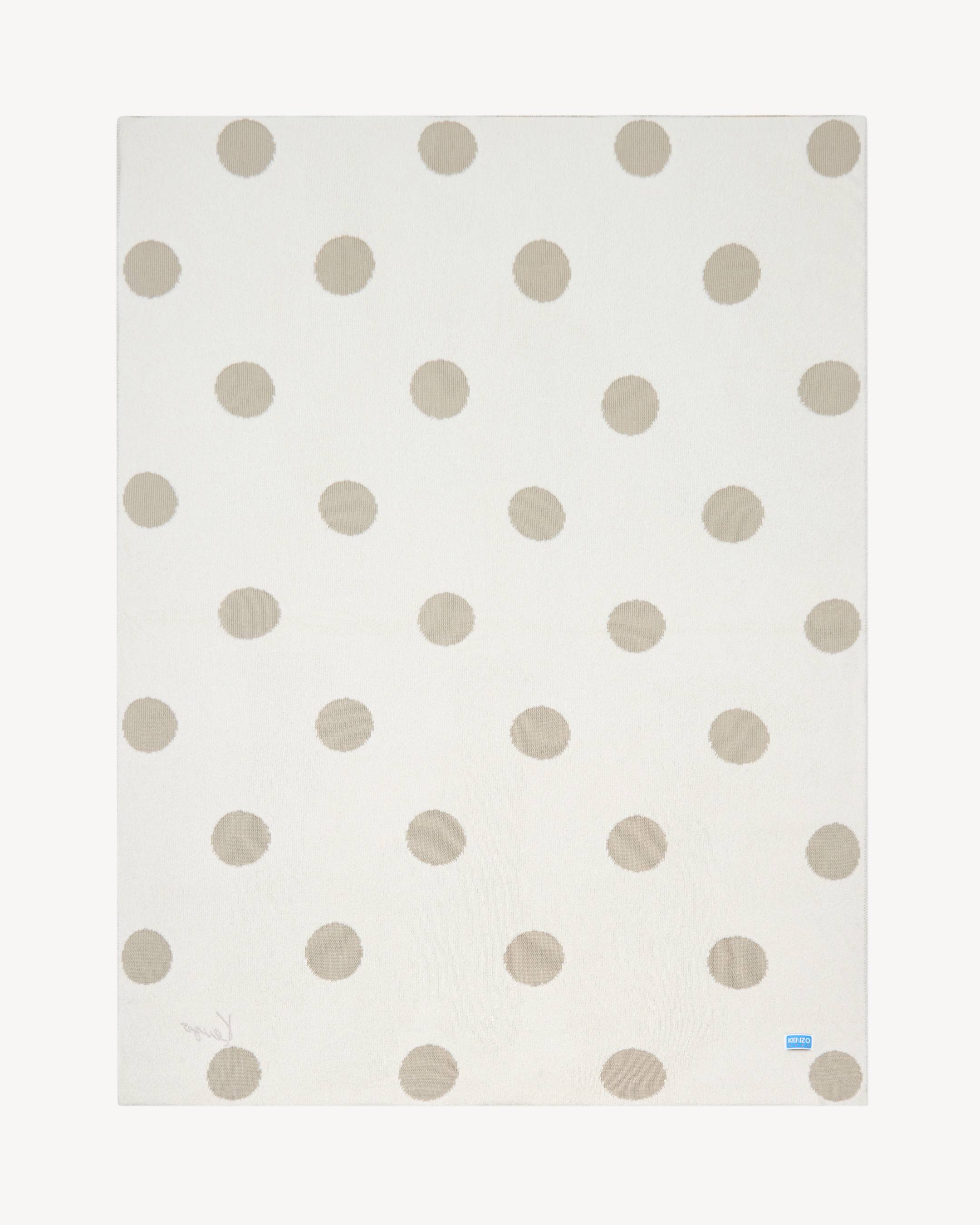Polka dot jacquard plaid