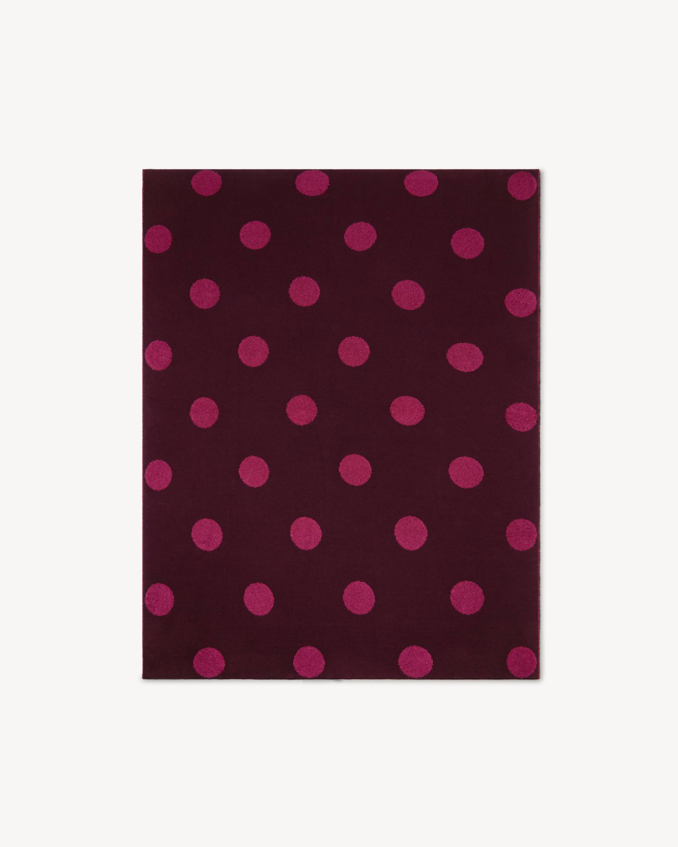 Polka dot jacquard plaid