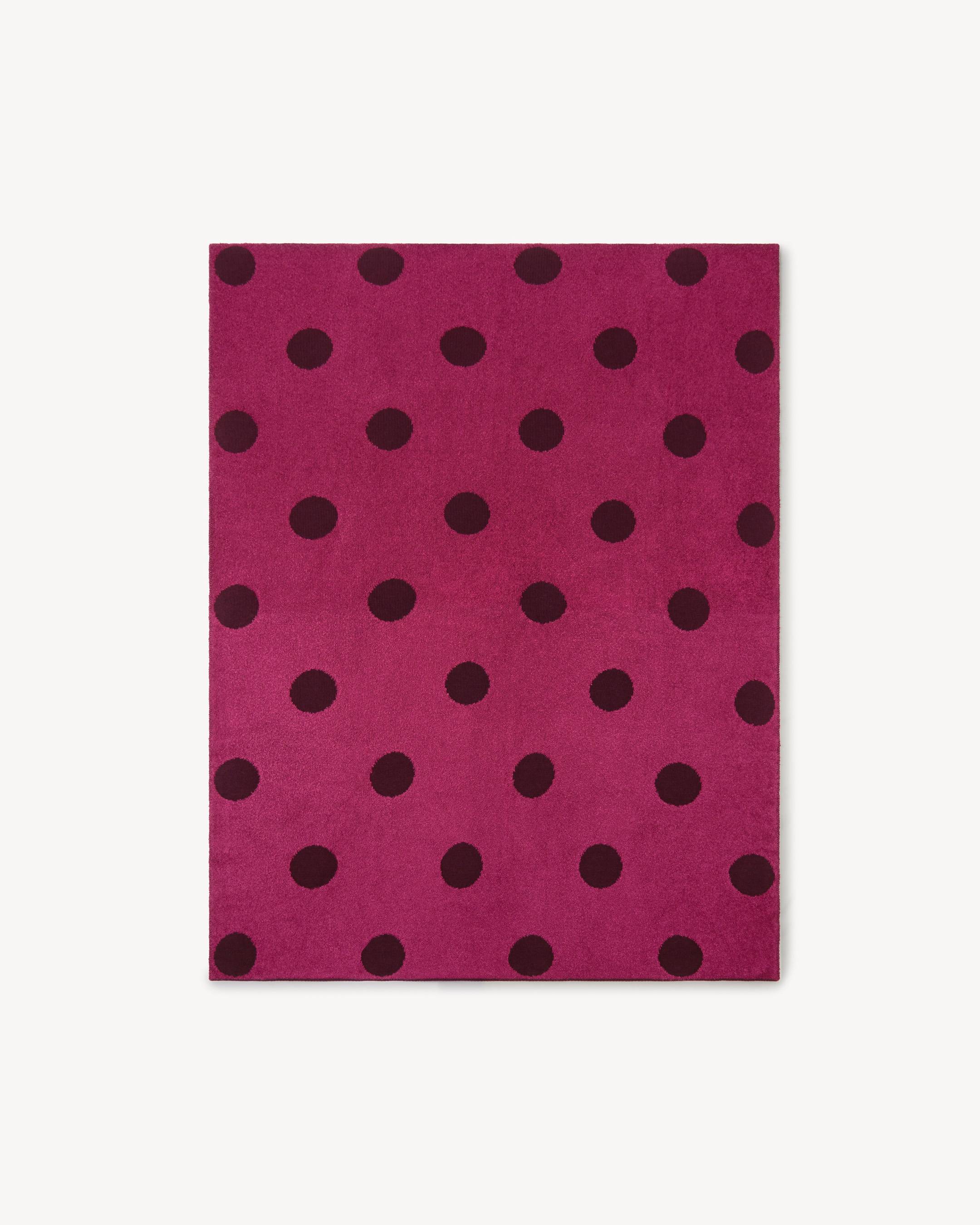 Polka dot jacquard plaid