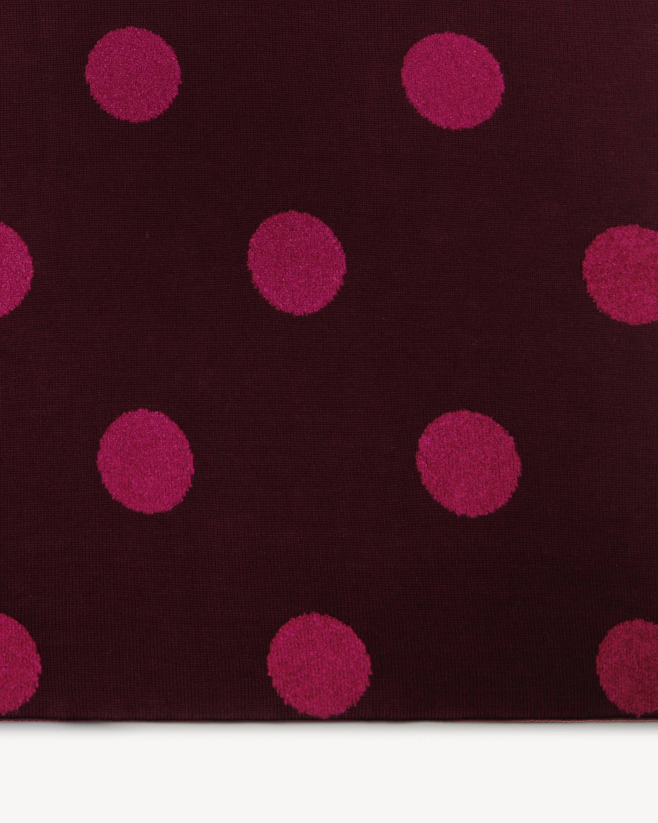 Polka dot jacquard plaid