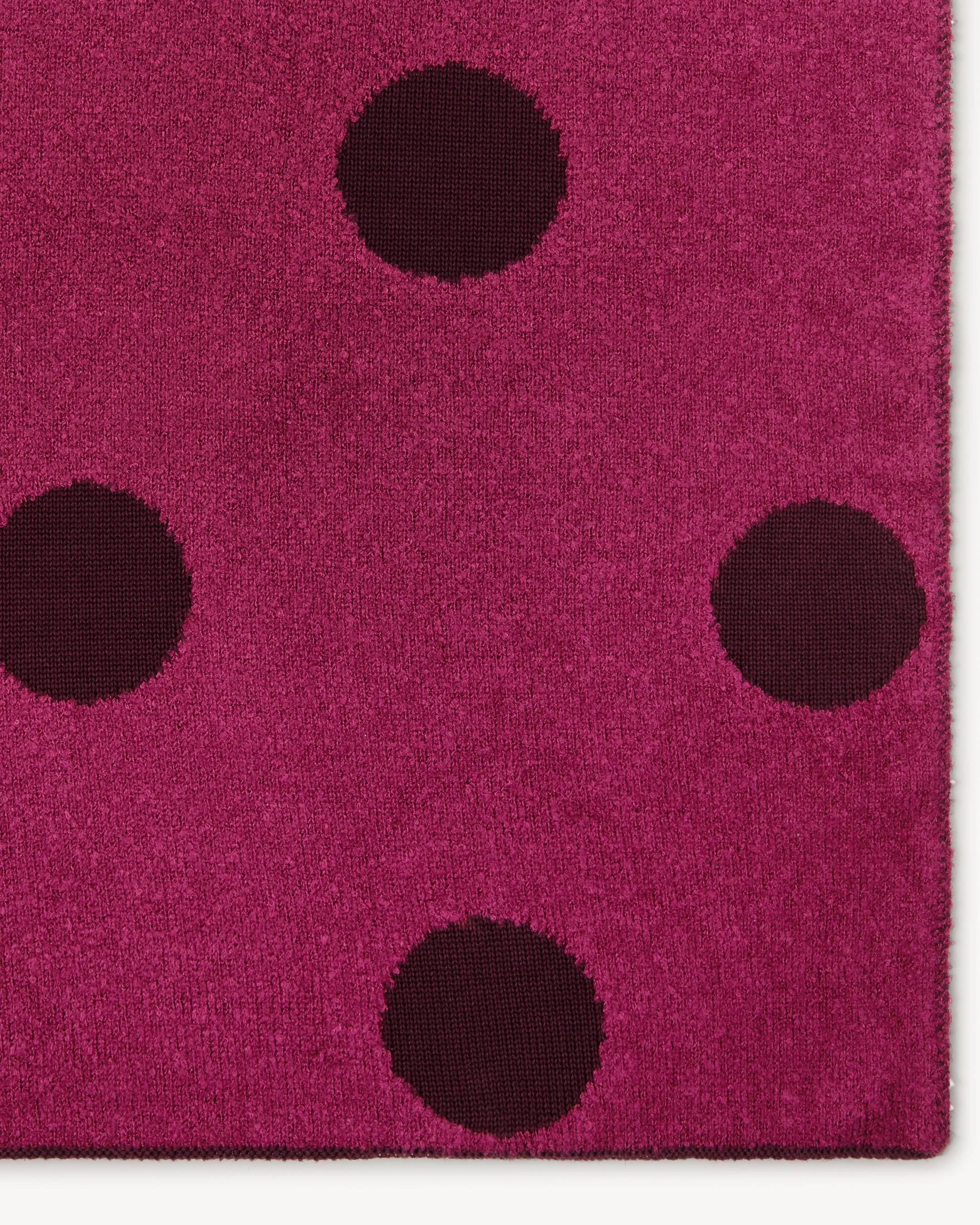 Polka dot jacquard plaid