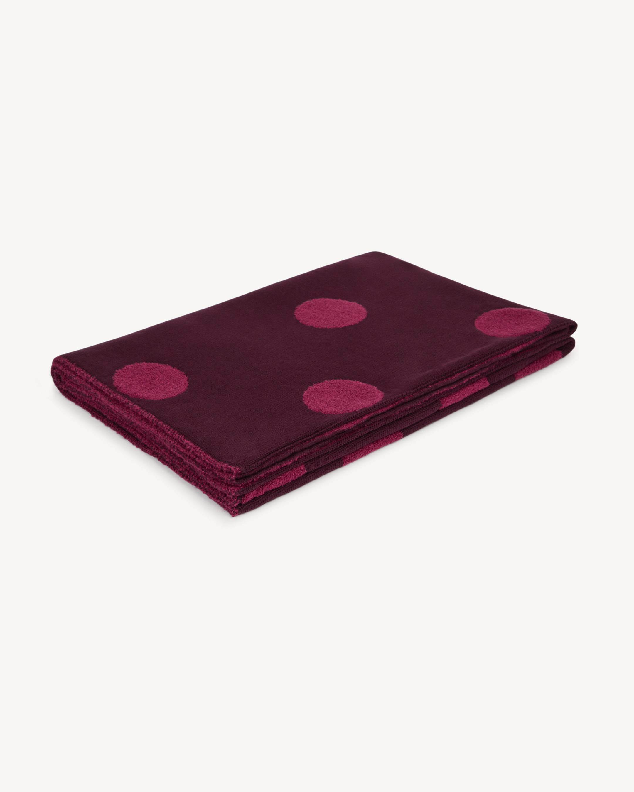 Polka dot jacquard plaid