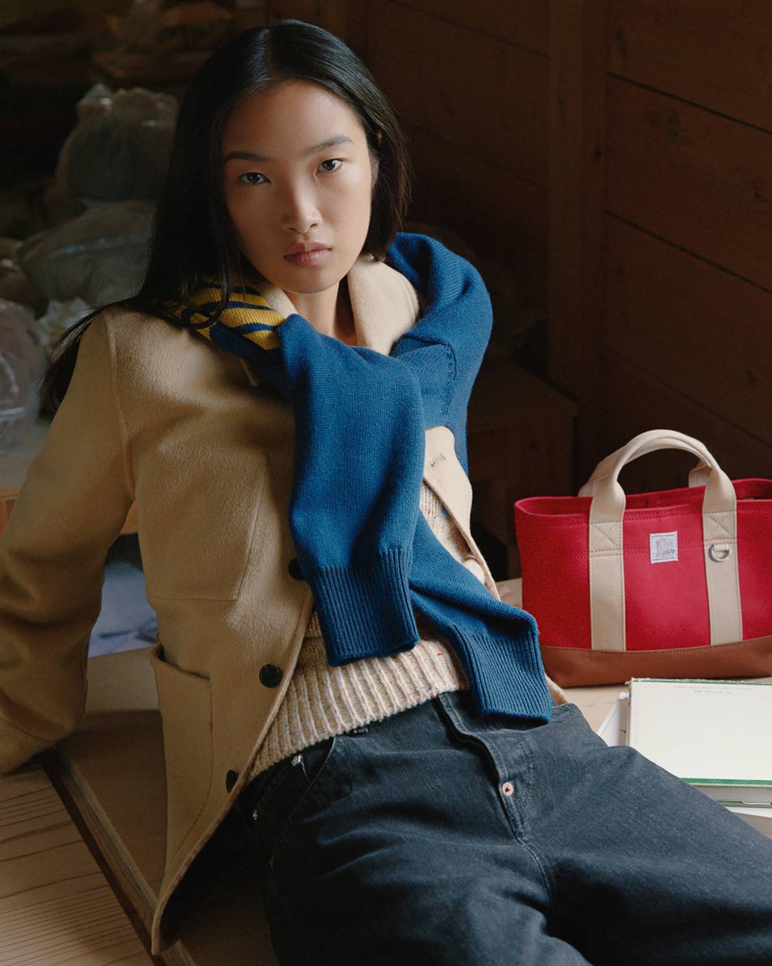 'KENZO Work And Play' cardigan in wool and cotton
