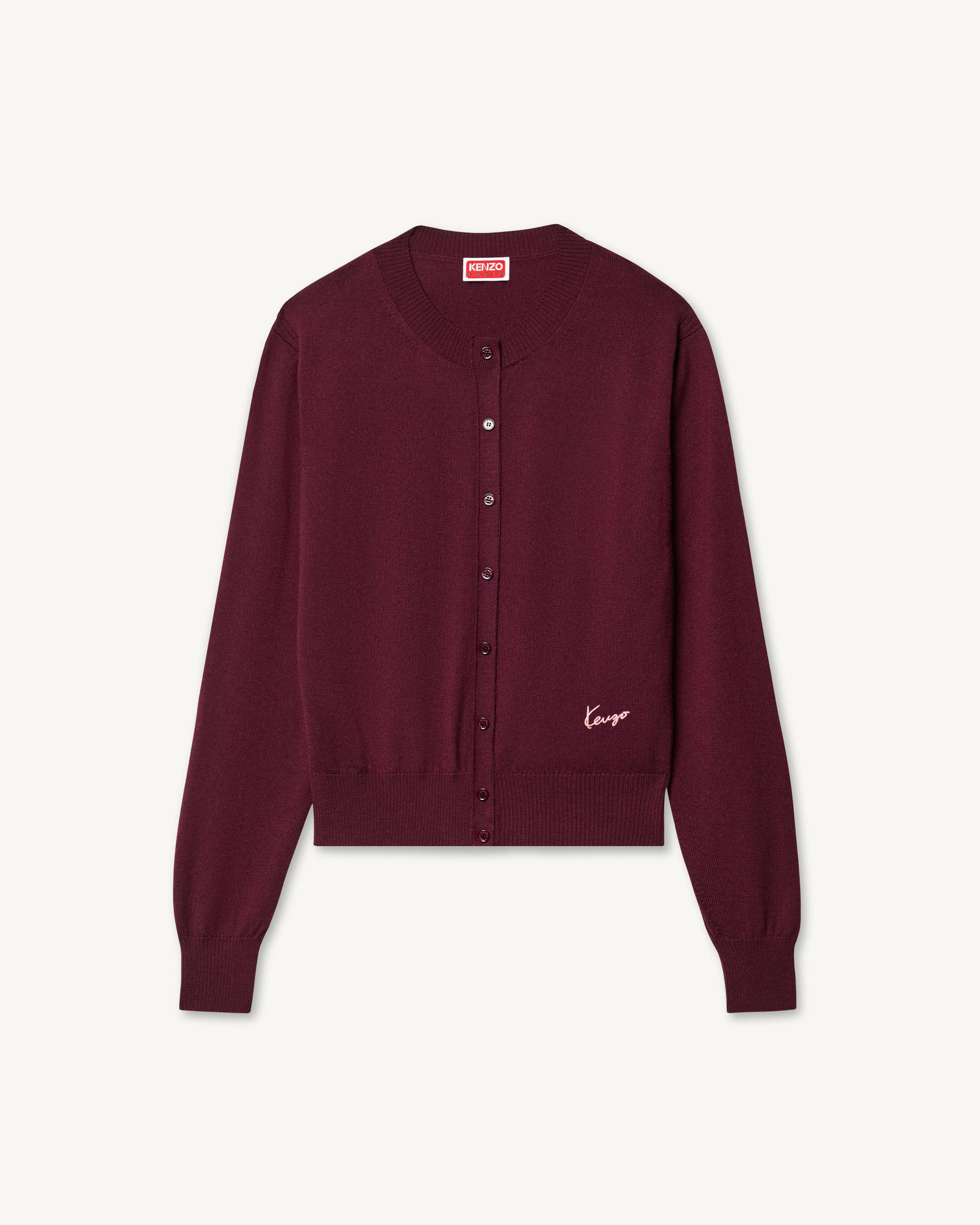 'KENZO Signature' メリノウール カーディガン