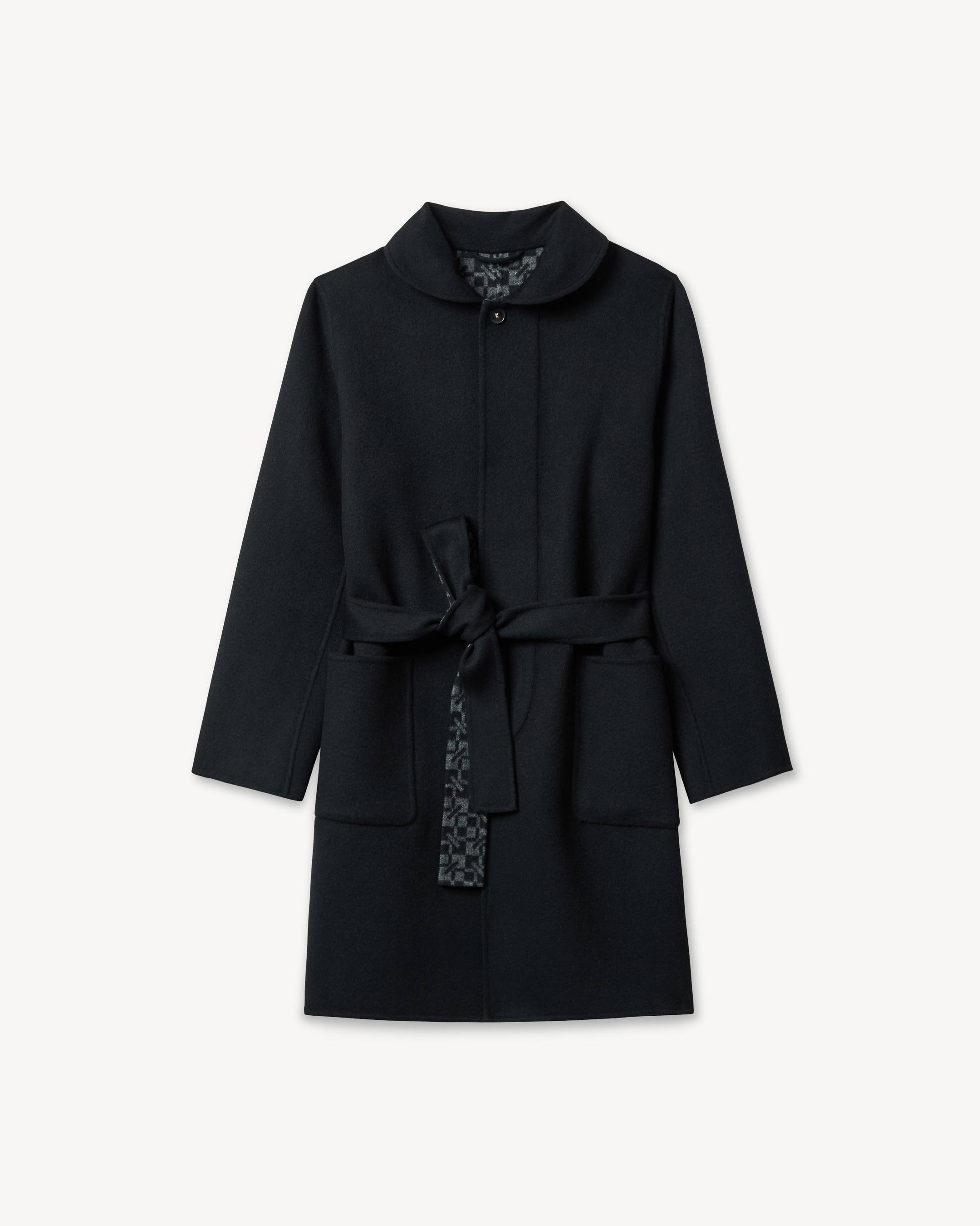 KENZO ウール ダブルフェイス ベルテッド コート