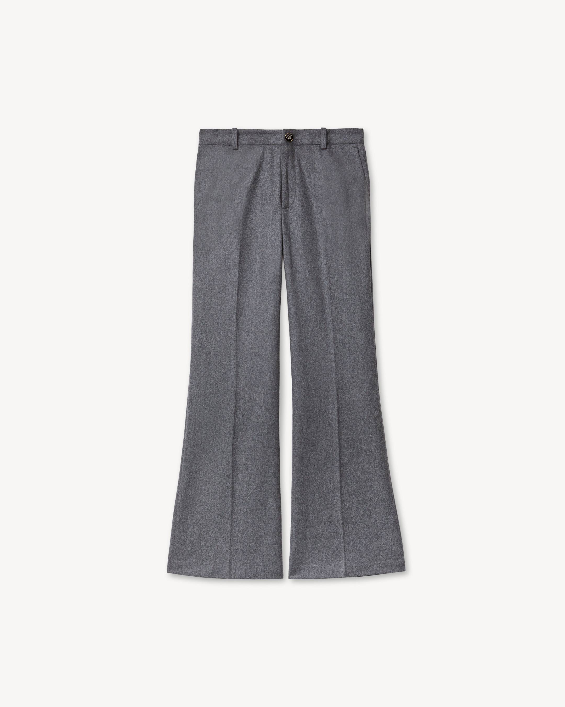 Flared pants in mixed wool