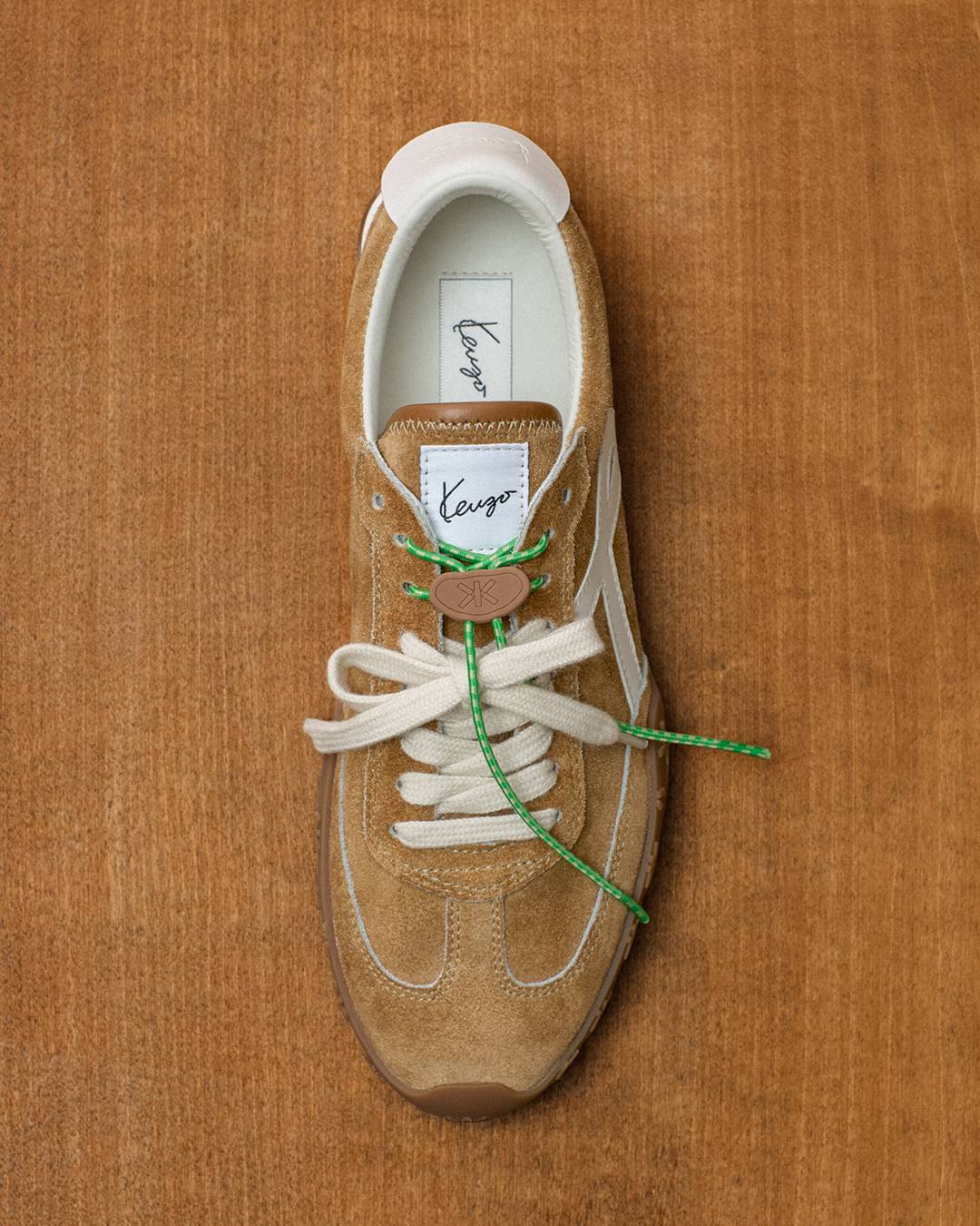'Kenzorush' low top sneakers in hairy suede leather