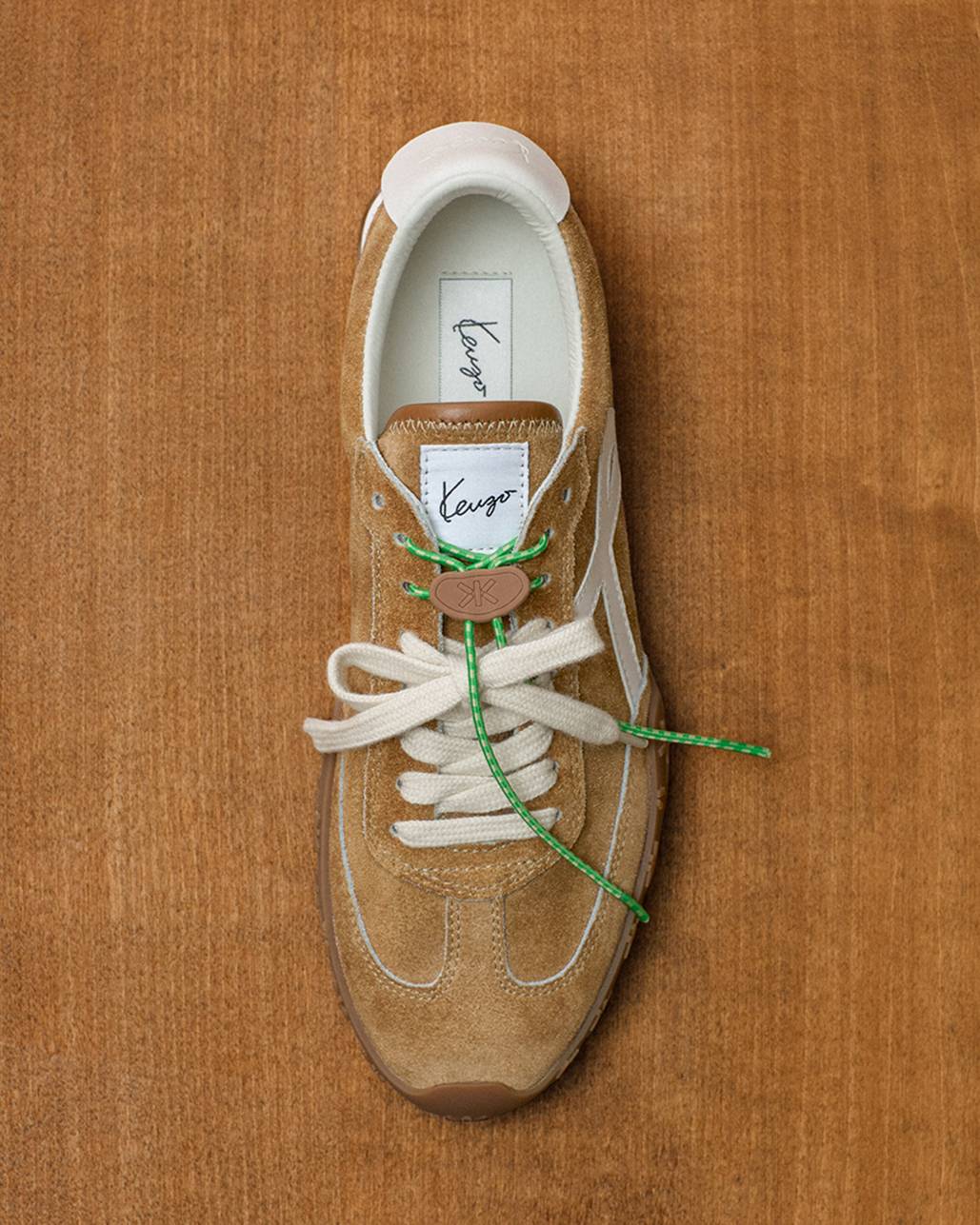 'Kenzorush' low top sneakers in hairy suede leather