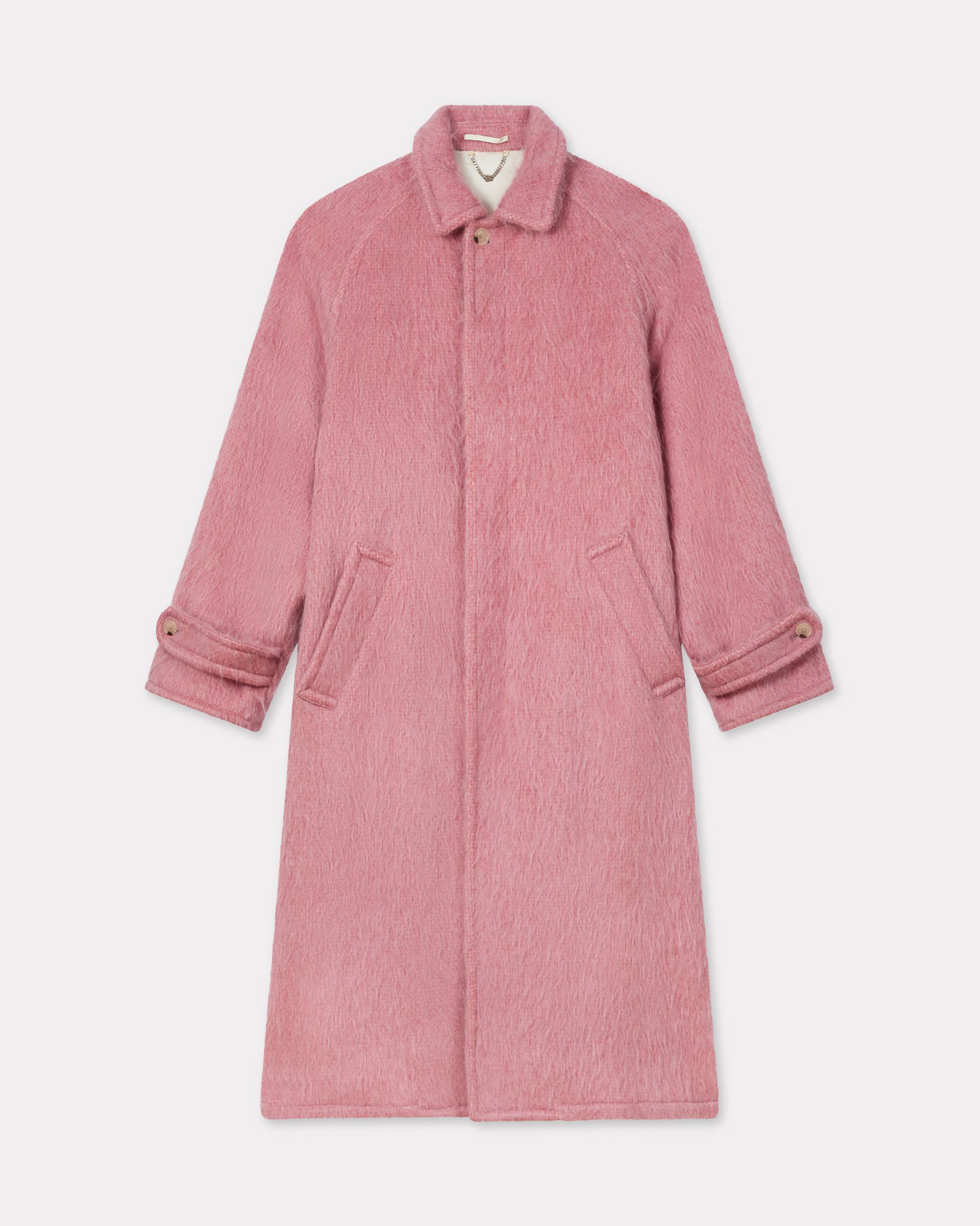 KENZO フランス製ハーフコート モスグリーン アルパカ モヘヤ S KENZO