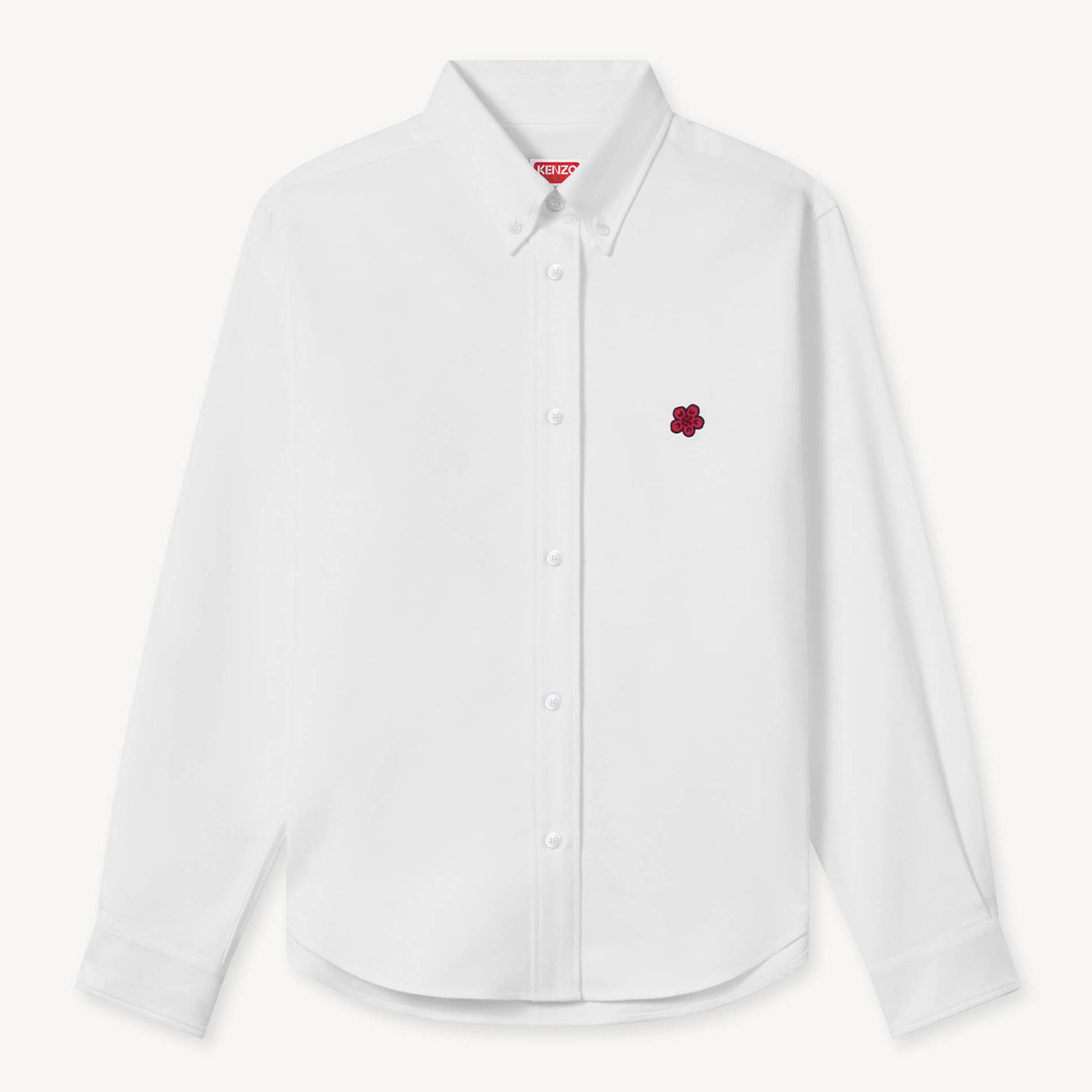 KENZO 'Boke Flower' Embroidered Fitted Shirt, Woman, White, Size 42, Cotton