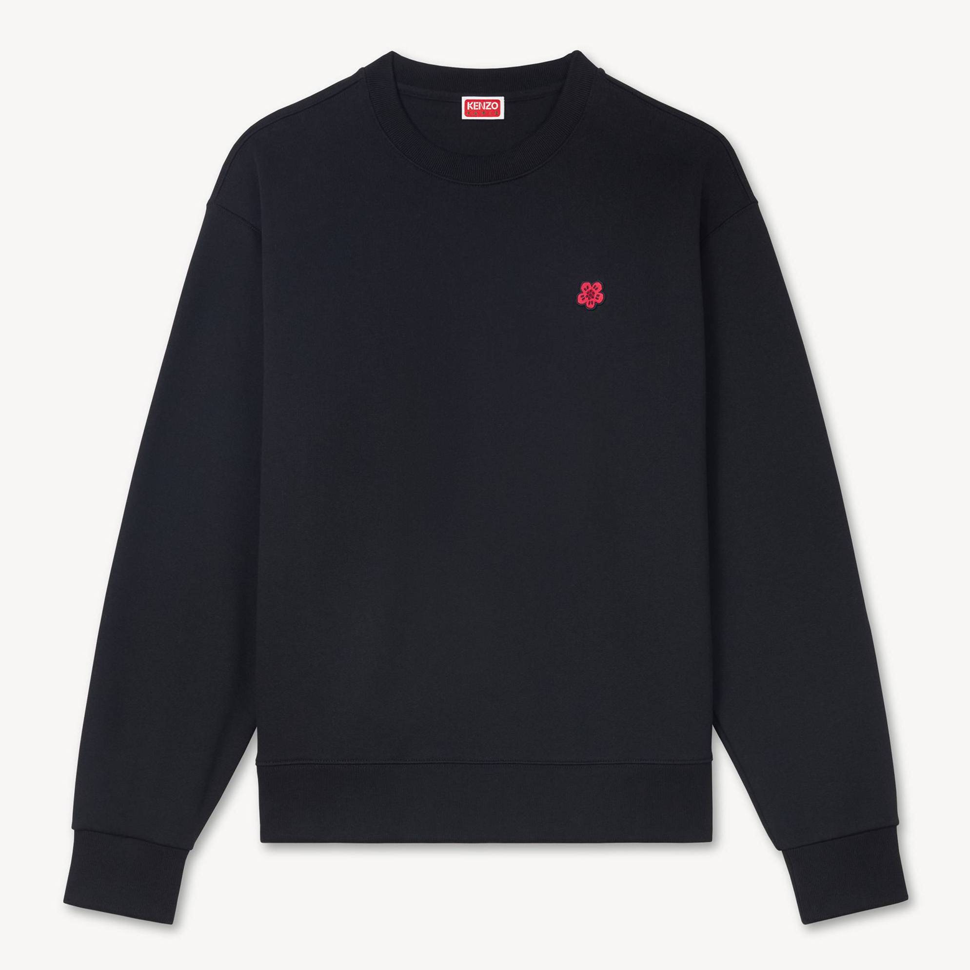 KENZO 'Boke Flower' Embroidered Sweatshirt , Man, Black, Size Xl, Cotton