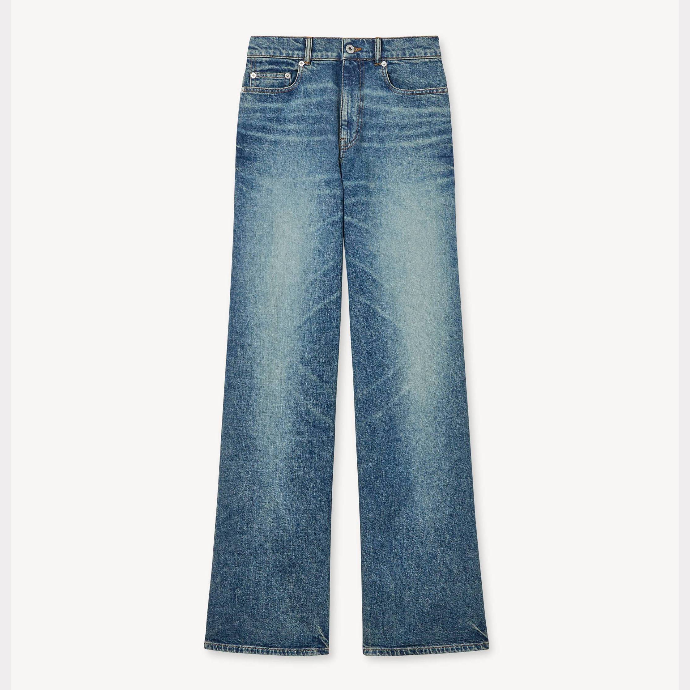 Kenzo Jean Ayame Large En Denim Japonais Stretch Femme Bleu - Taille 24
