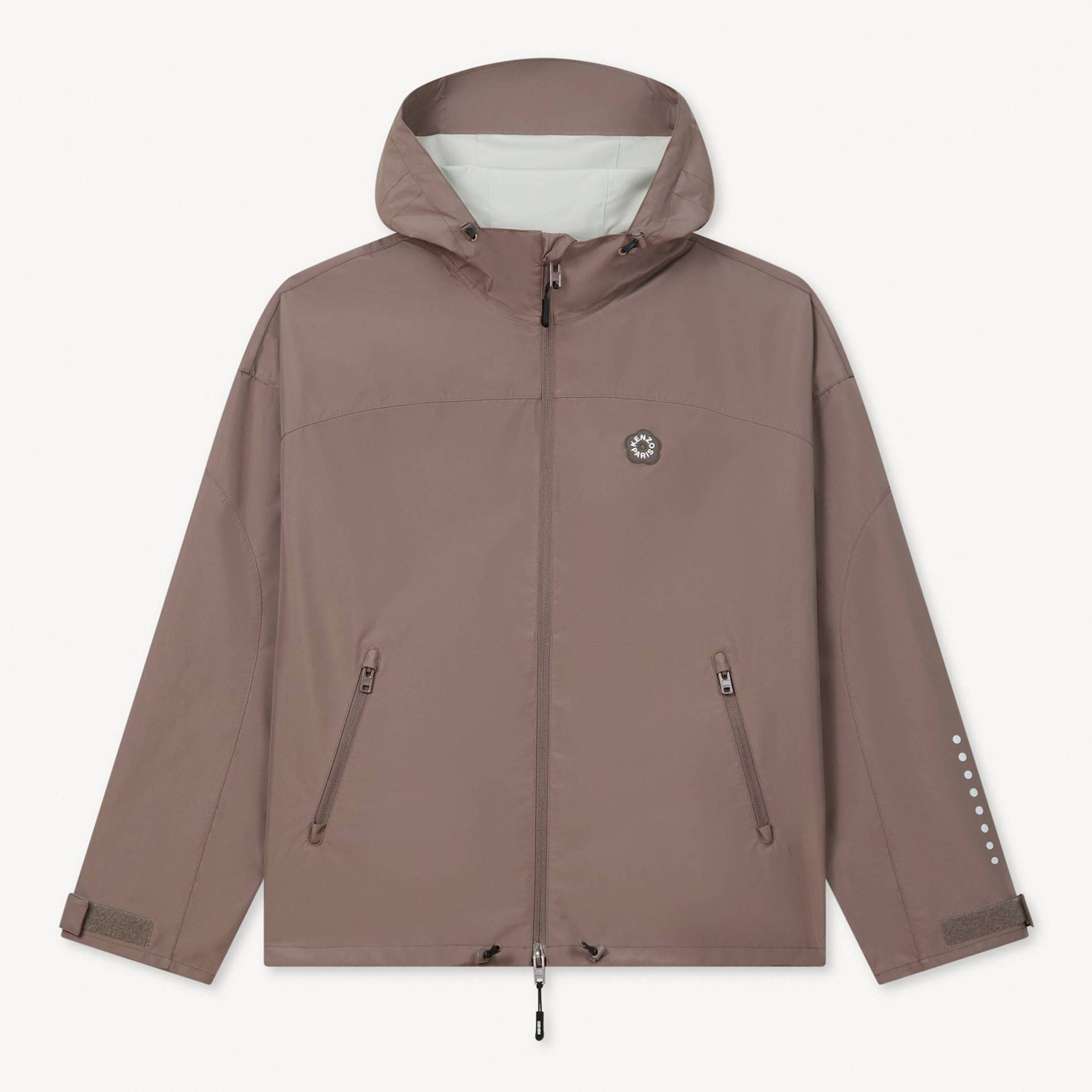 KENZO 'Boke Flower 2.0' Windbreaker In Technical Cotton, Taupe, - Mens, L