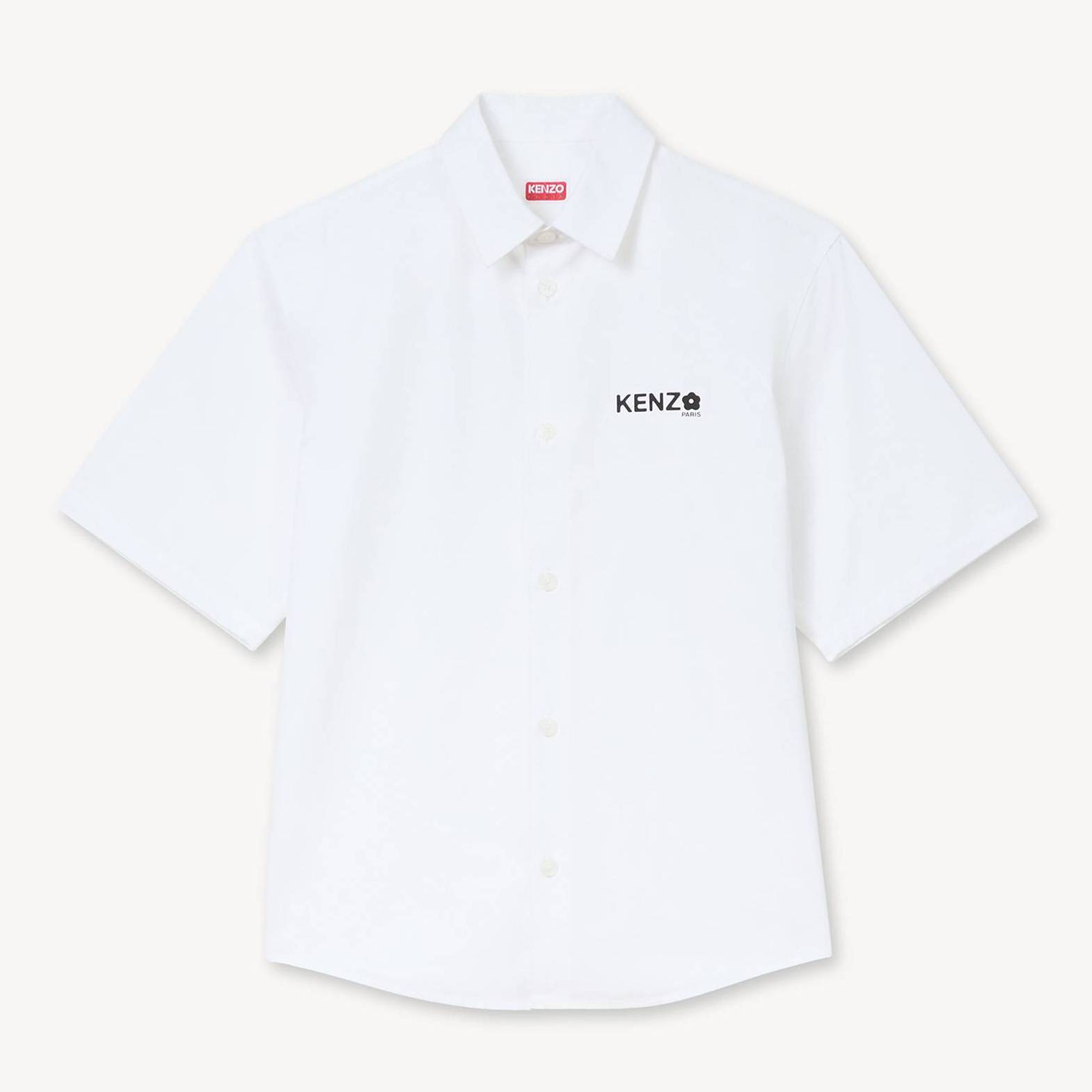 KENZO 'Boke Flower 2.0' Shirt Poplin, Man, White, Size 45,