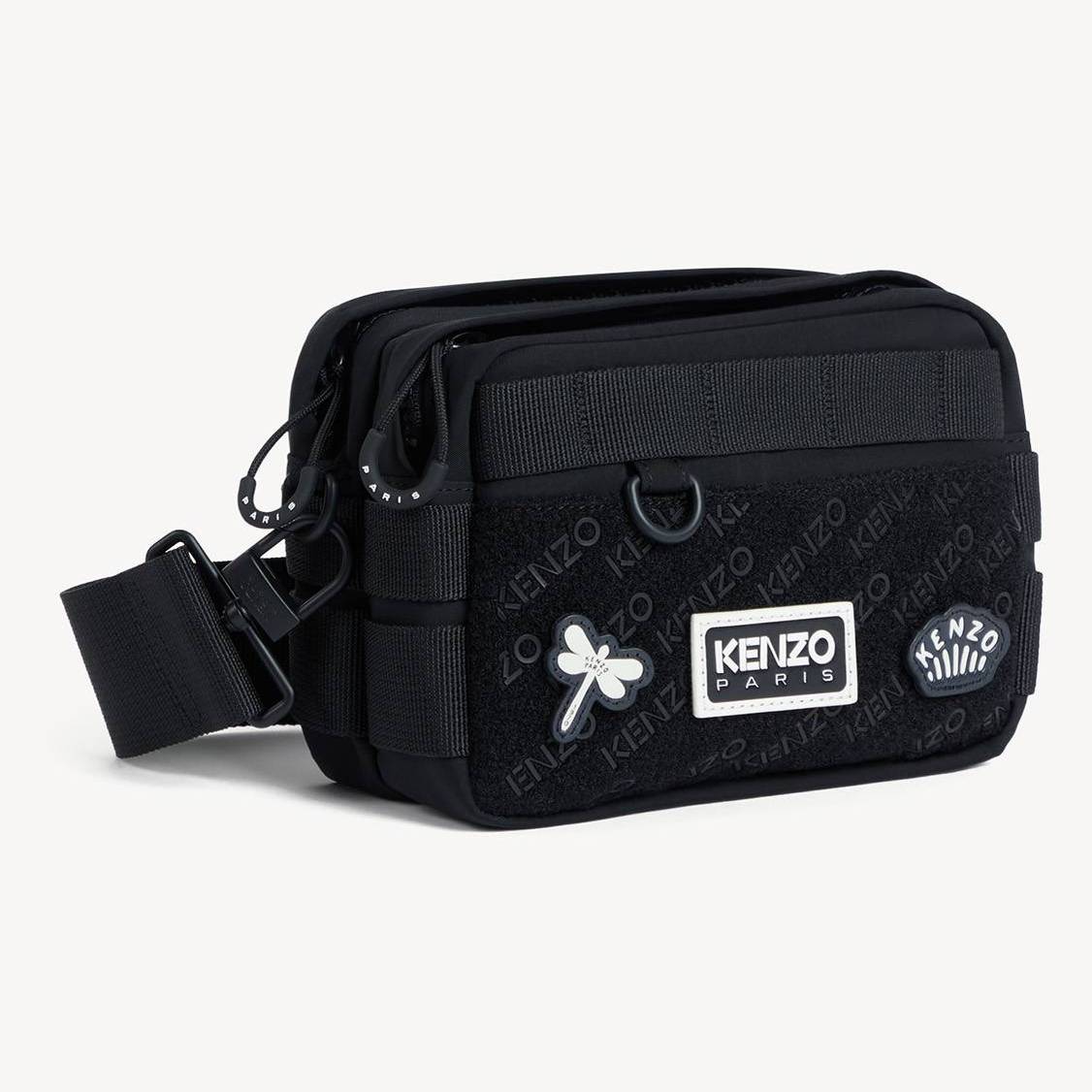 KENZO 'Kenzo Jungle' Crossbody Bag In Nylon Black Mens - Size One