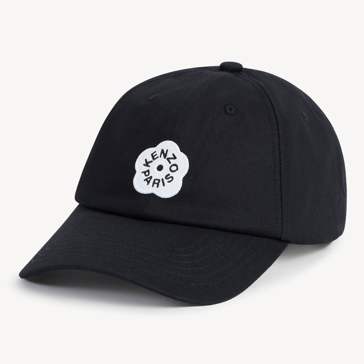 KENZO 'Boke Flower 2.0' Embroidered Cap In Cotton Black Mens - Size One