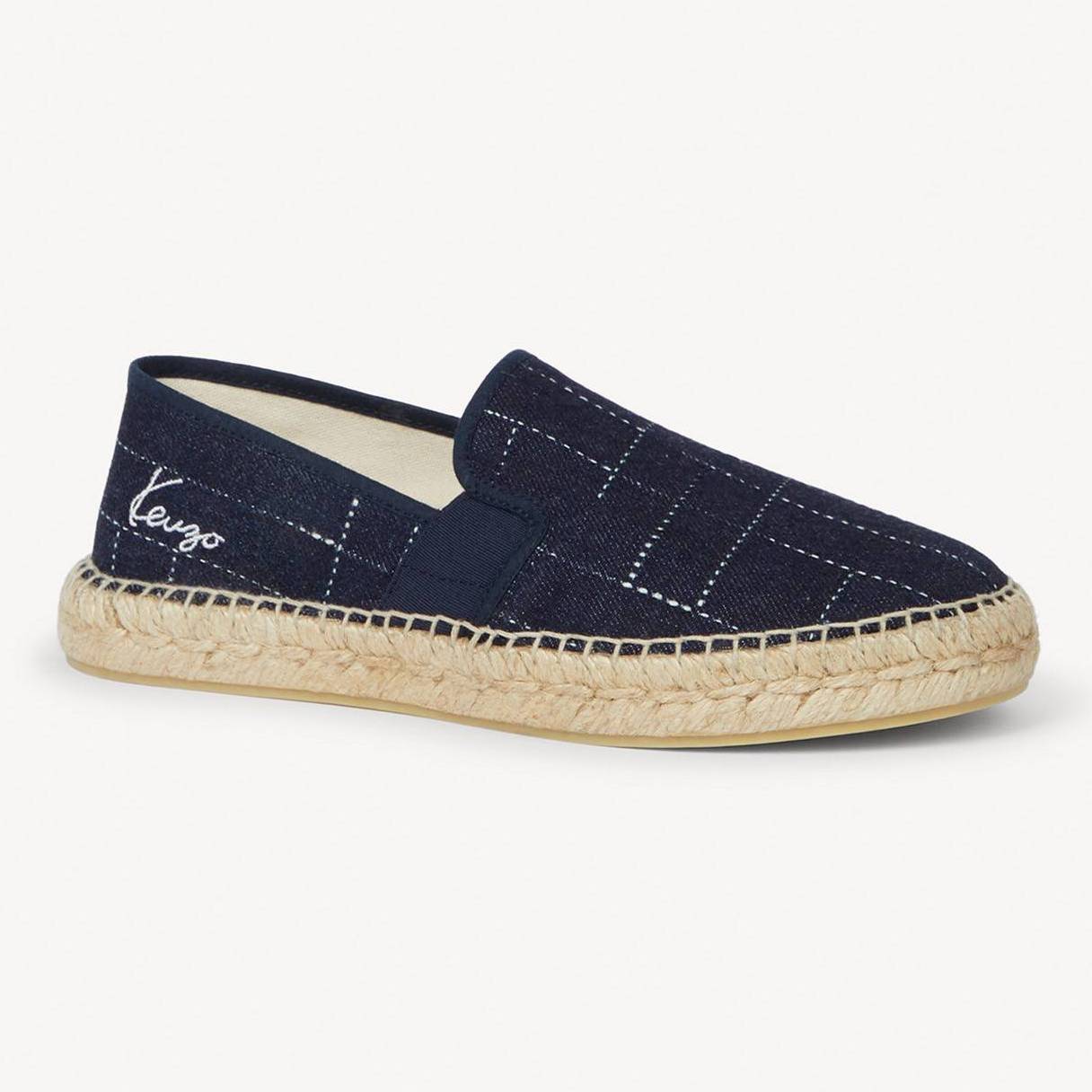 KENZO 'Kenzo Weave' Espadrilles In Denim, Rinse Blue Womens , 37