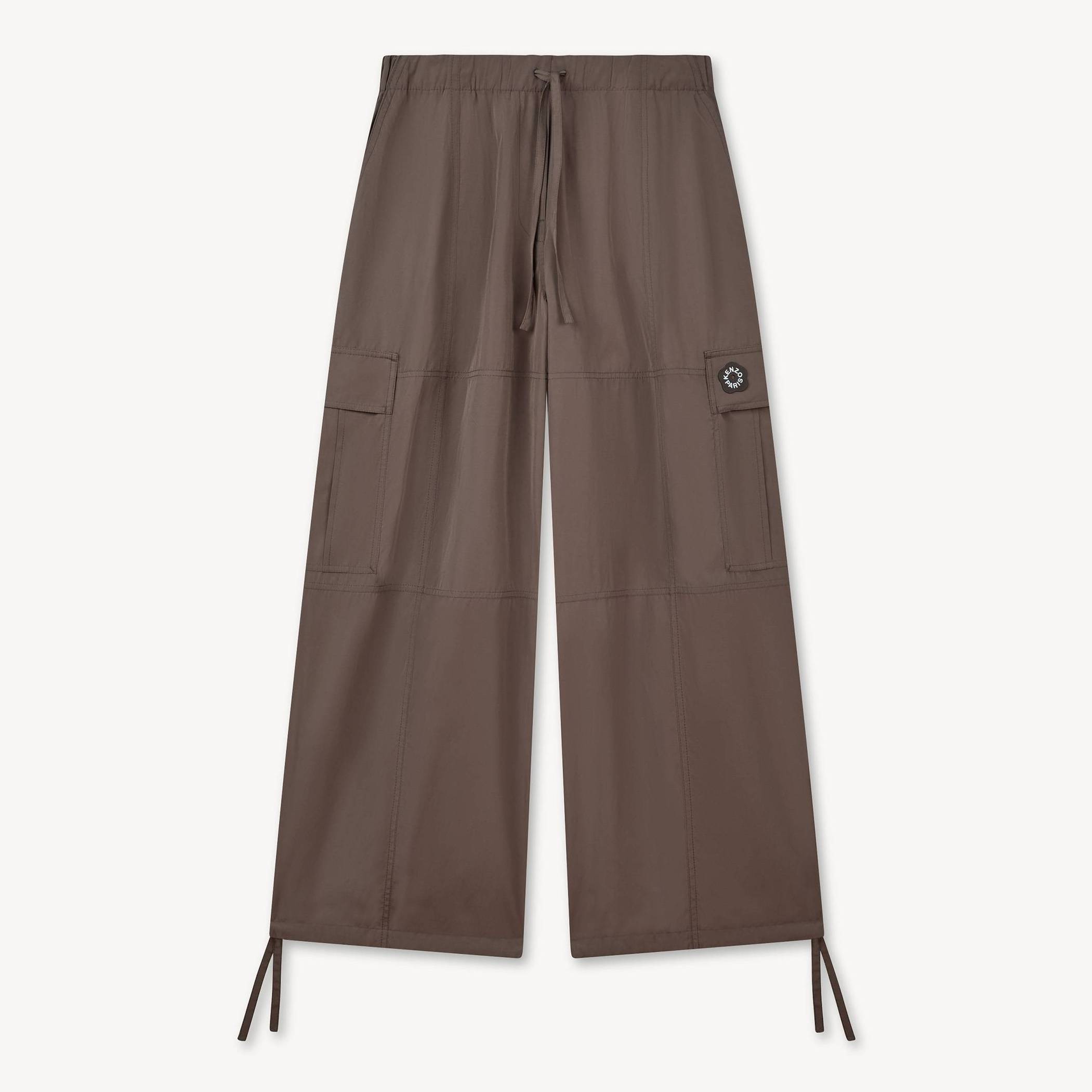 KENZO 'Boke Flower 2.0' Cargo Pants In Technical Cotton, Woman, Taupe, Size Xl, Cotton