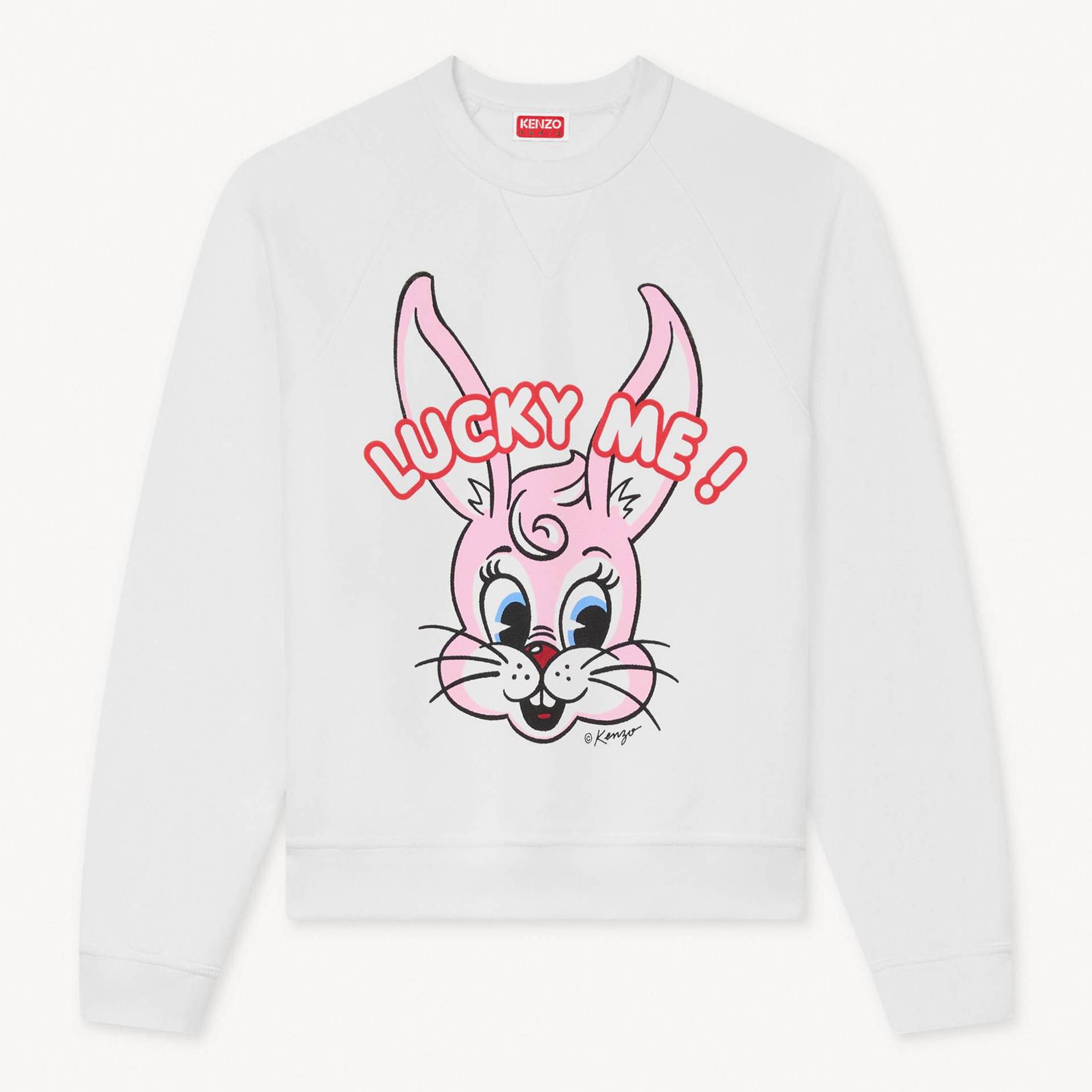 KENZO ' Cartoon' Sweatshirt , Woman, Off White, Size M, Cotton