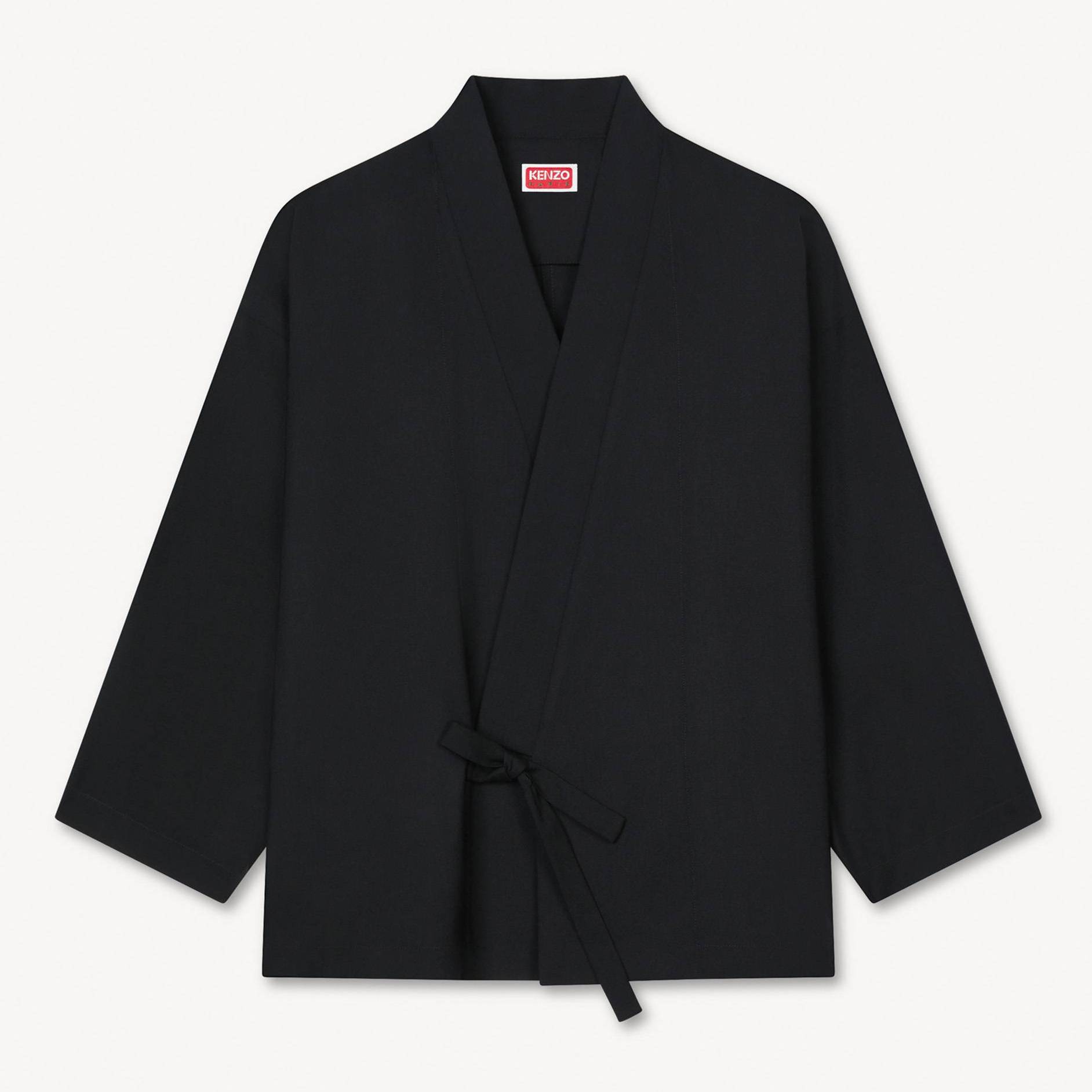 KENZO Kimono Jacket , Woman, Black, Size M, Wool