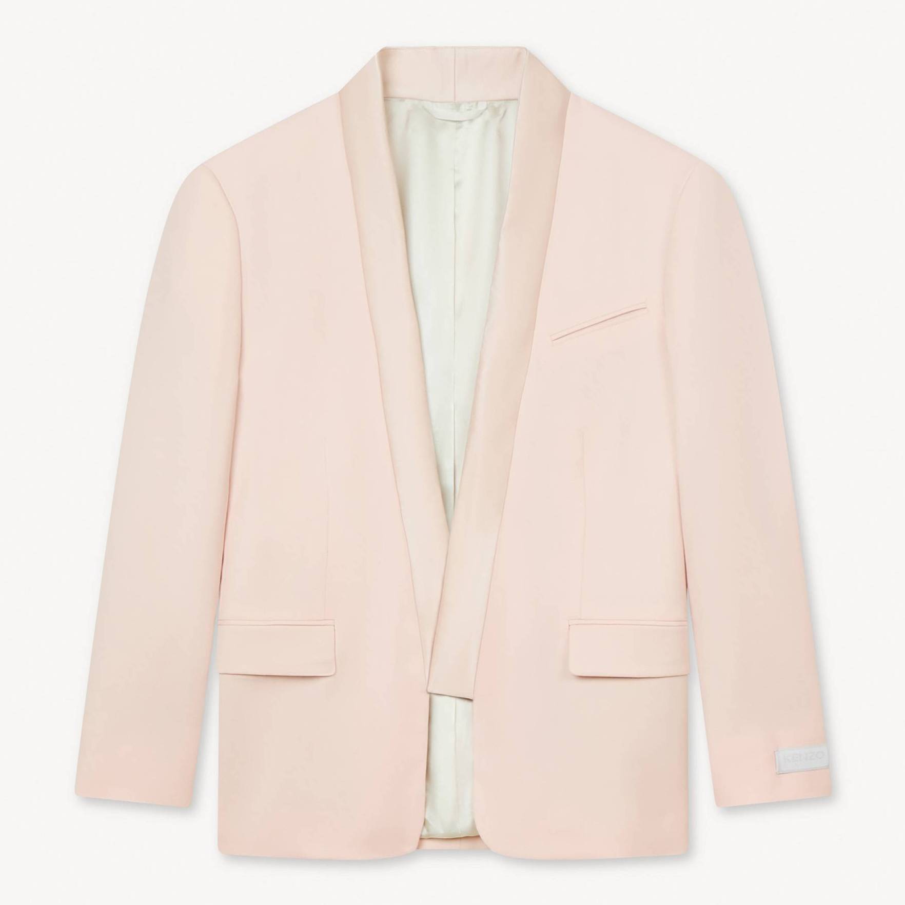 Kenzo Blazer Kimono En Laine Vierge Femme Poudre - Taille 34