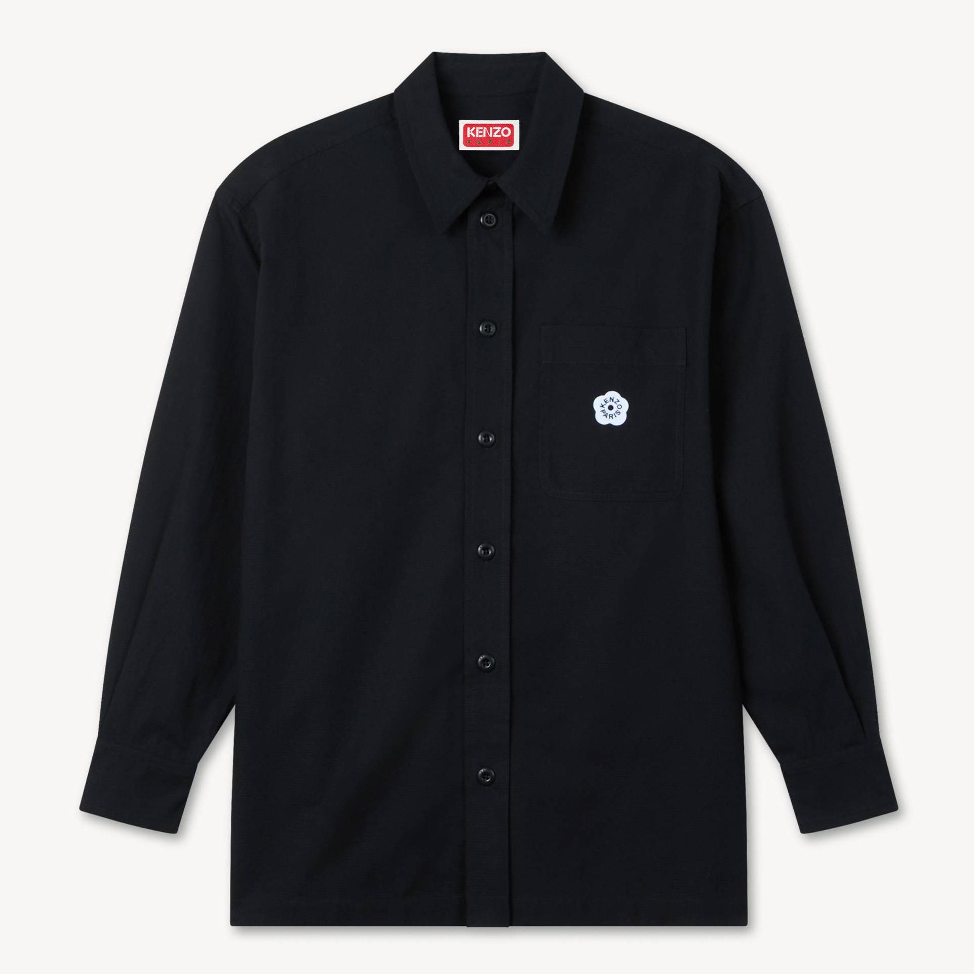 KENZO 'Boke Flower 2.0' Oversized Embroidered Shirt, Man, Black, Size S, Cotton