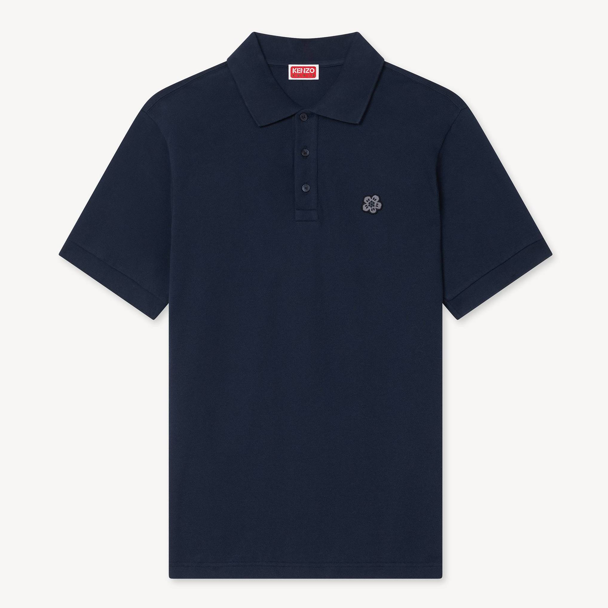 KENZO 'Boke Flower' Slim Polo , Man, Navy Blue, Size S, Cotton