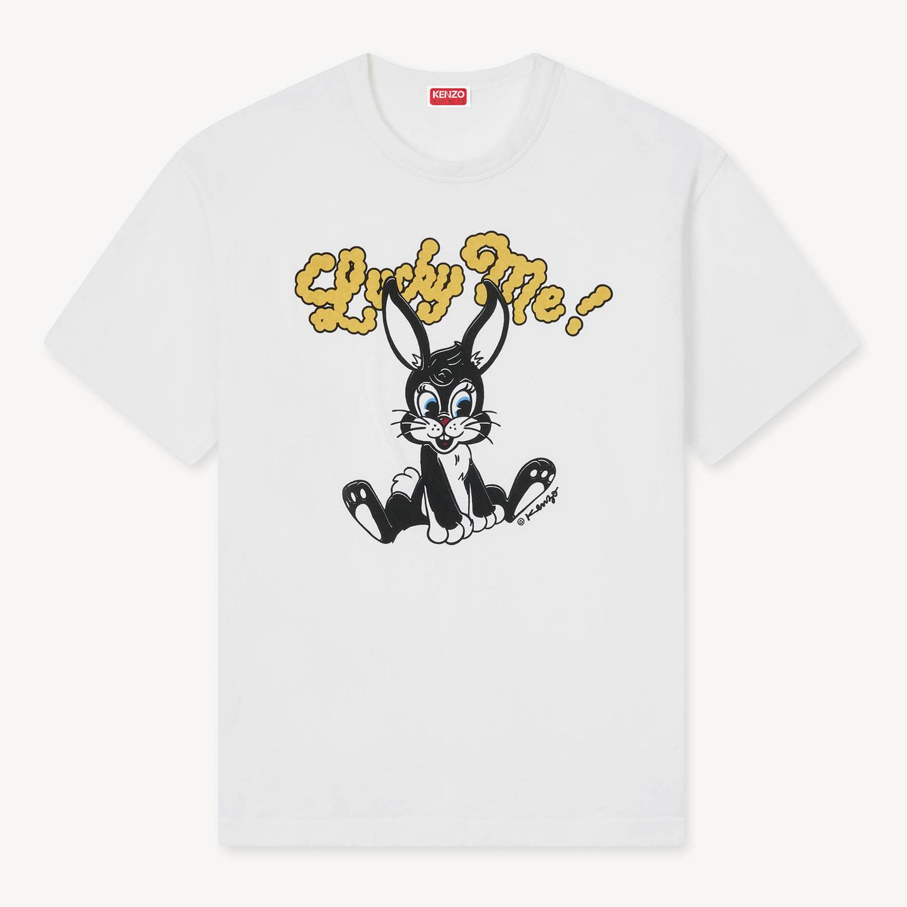 KENZO ' Cartoon' T-shirt , Man, Off White, Size L, Cotton